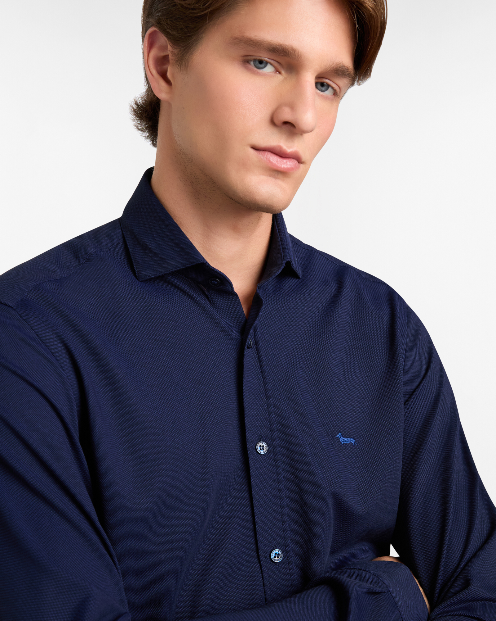Solid Color Jersey Shirt, Blue, large image number 2