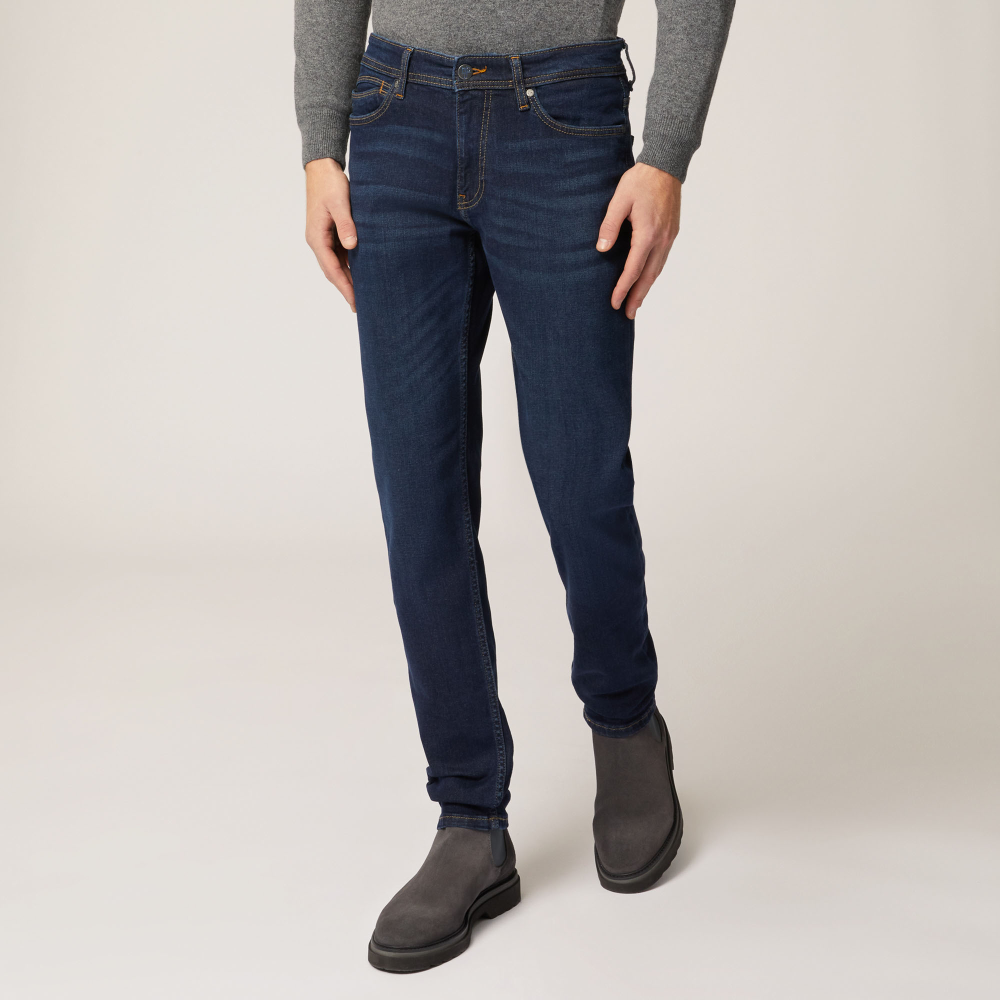 Denim Cinque Tasche Narrow, Blu Denim, large image number 0