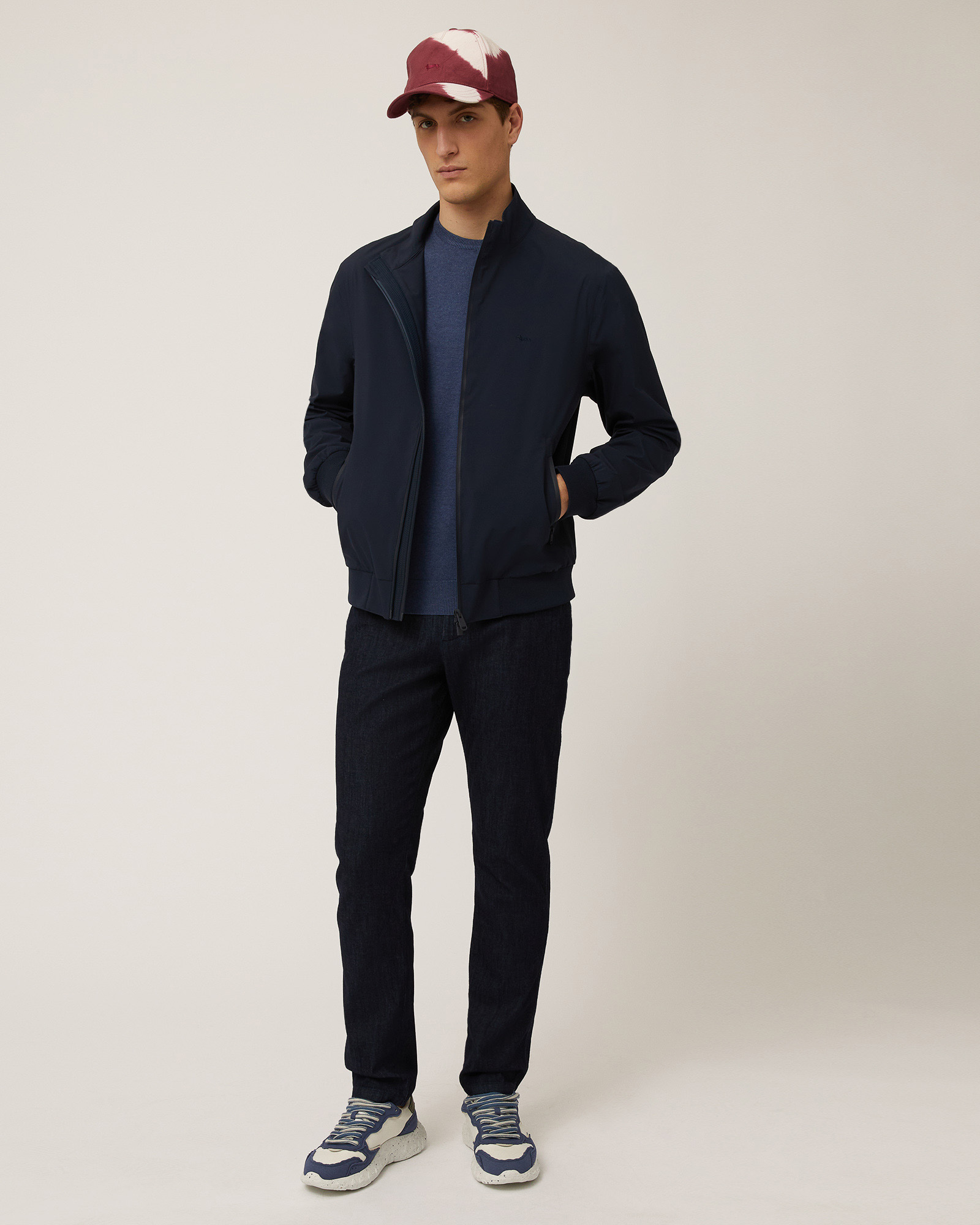 Softshell Regular Bomber Jacket, Navy Blue, large image number 3