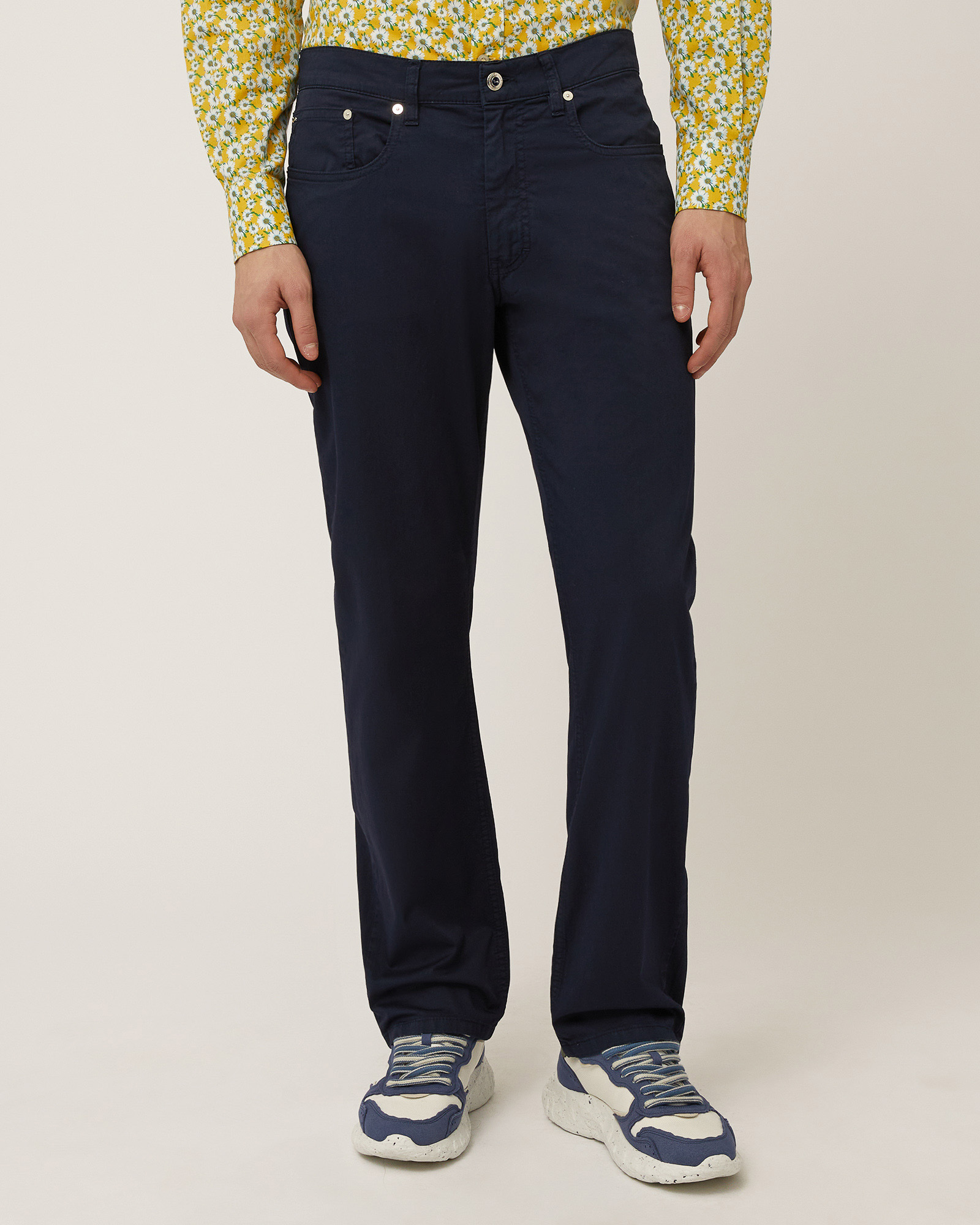 Pantaloni Cinque Tasche, Blu Navy, large