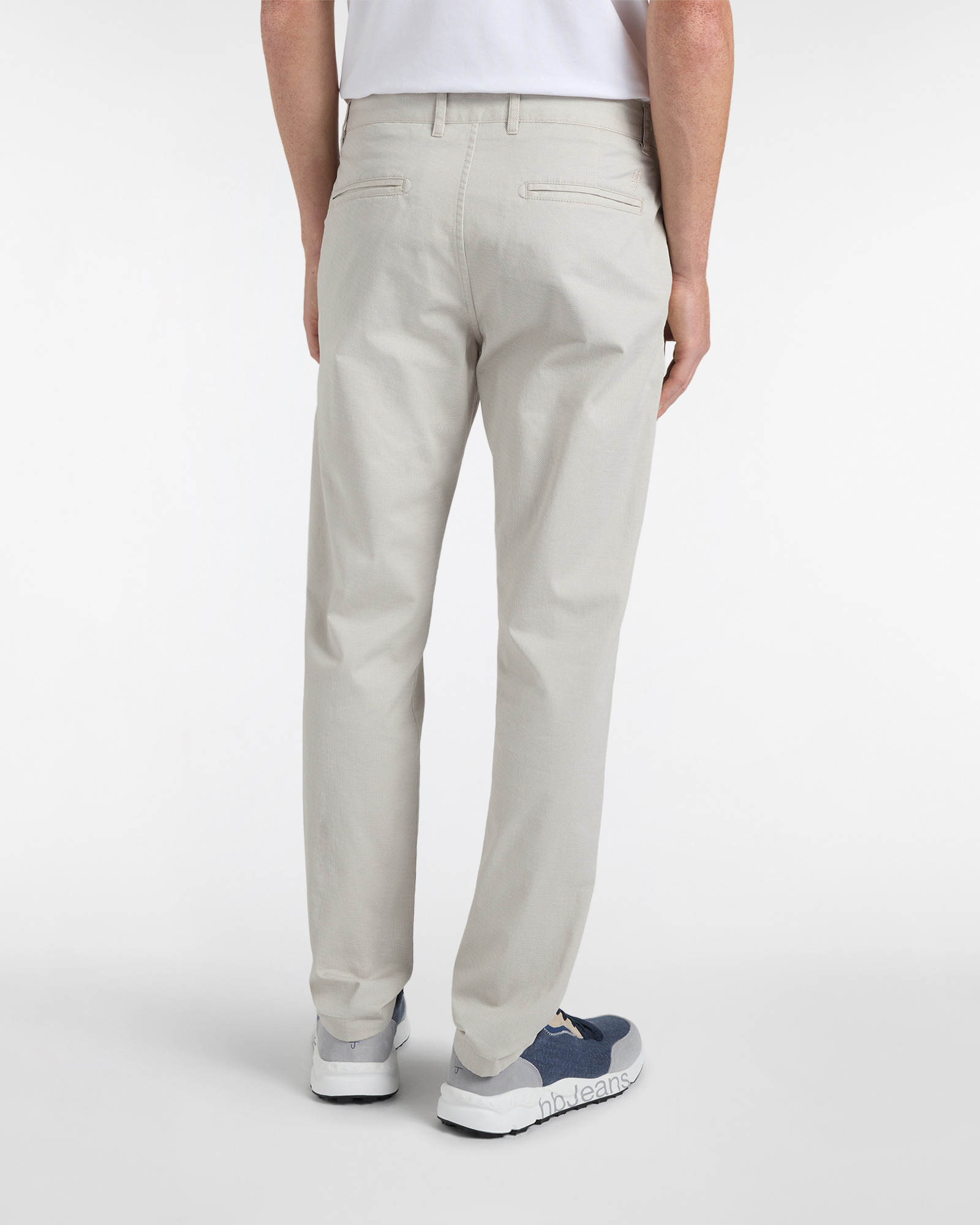 Chino Uomo in Tessuto Stampato Narrow Fit