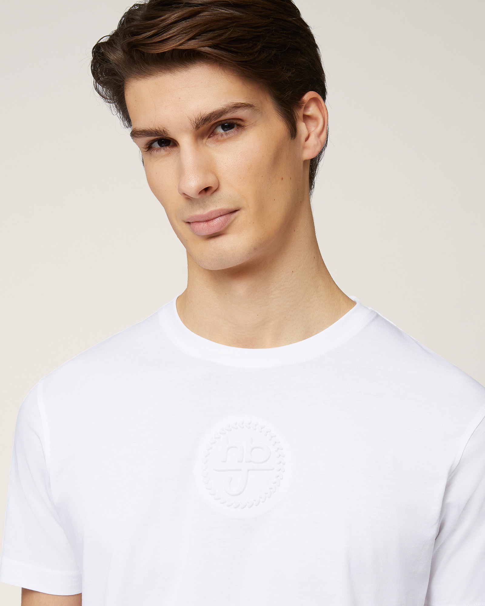 T-Shirt Con Stampa Monogramma, Bianco, large image number 2