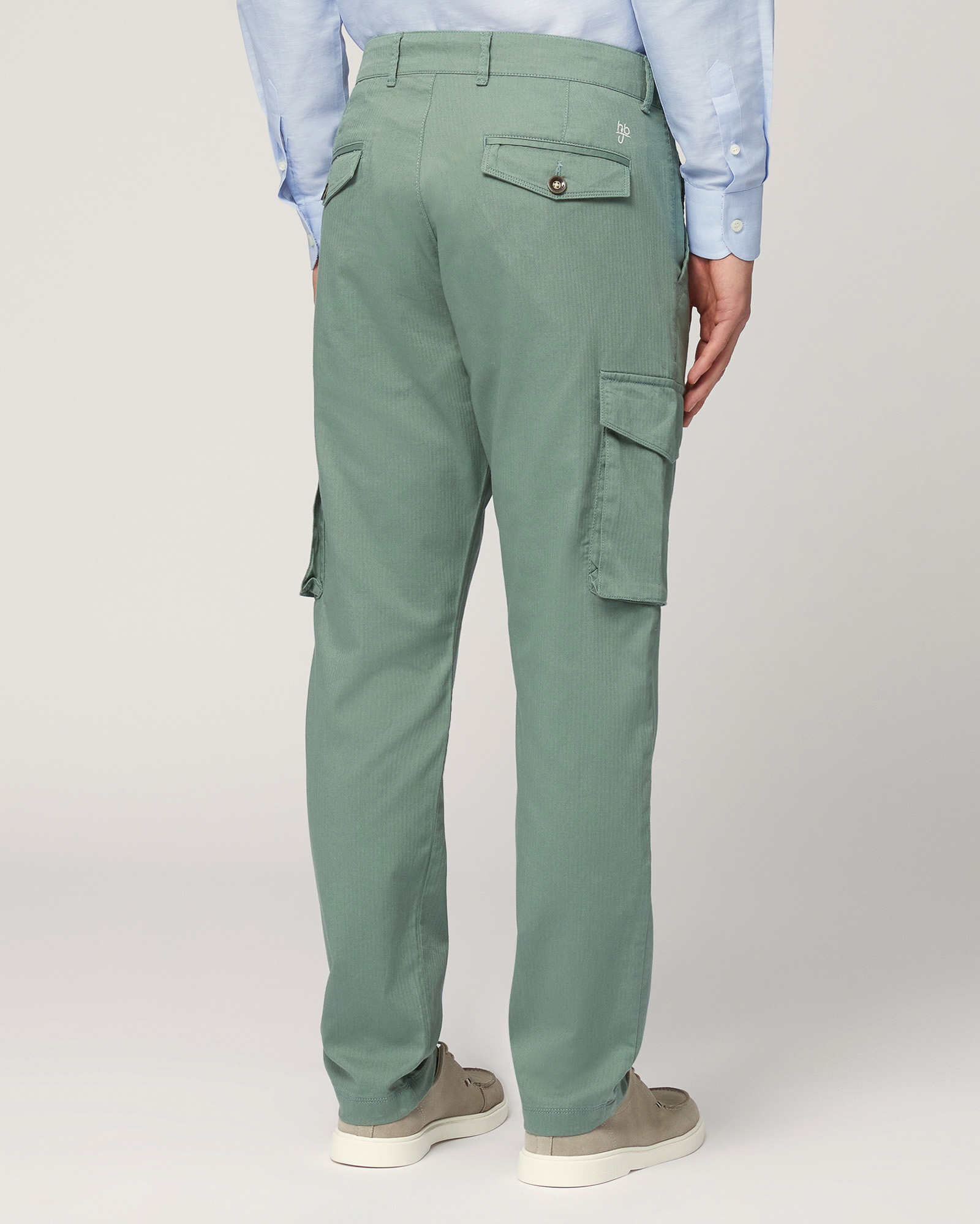 Chino Pants With Cargo Pockets, Moss Green, large image number 1