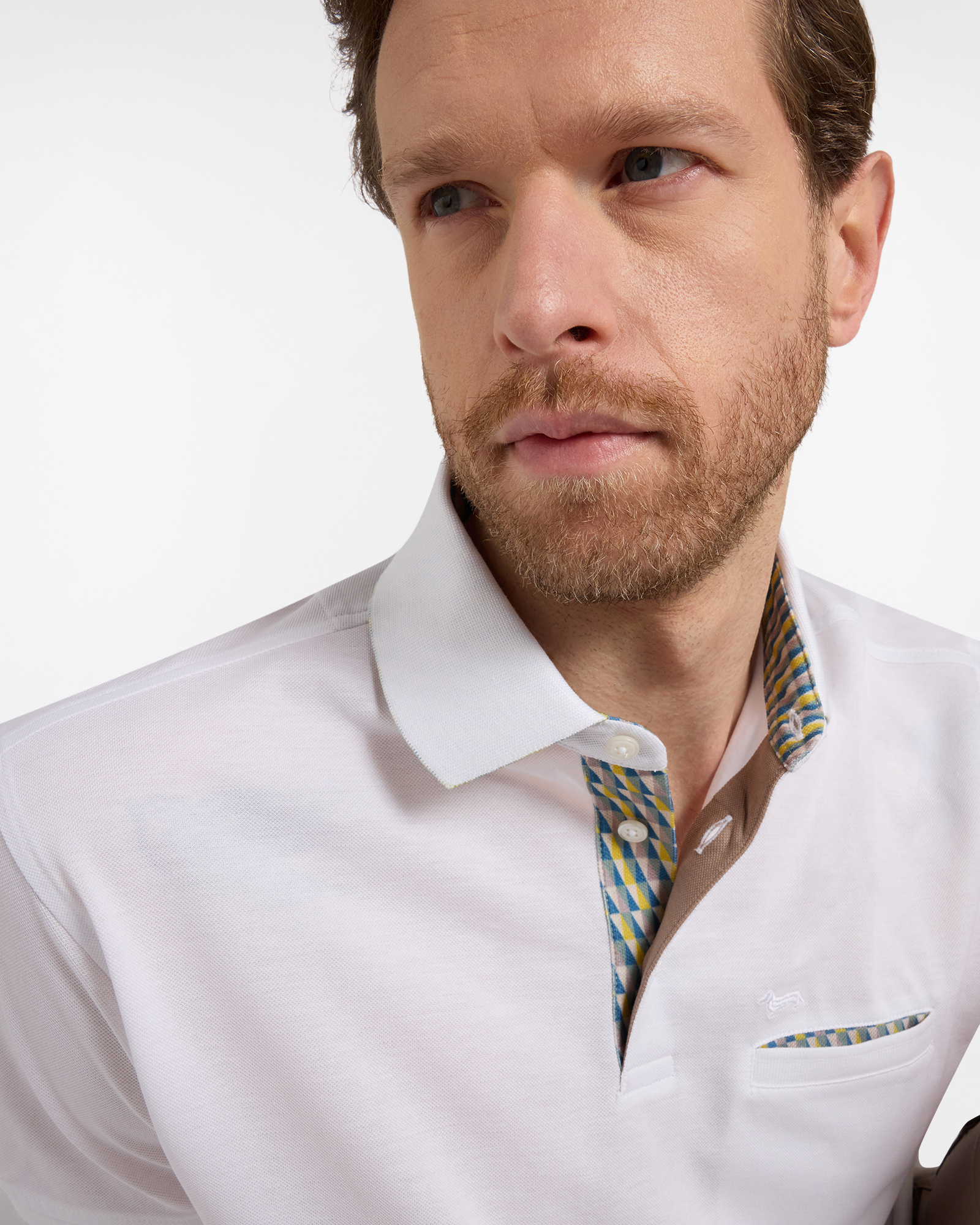 Polo shirt with breast pocket, White, large image number 2