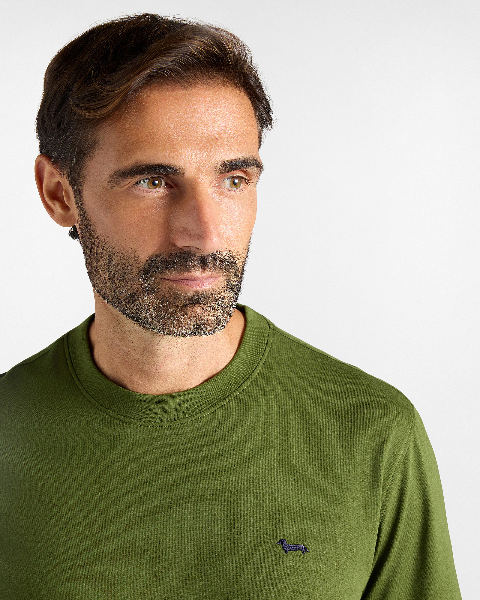 Camiseta de hombre en 100 % puro algod&oacute;n corte regular, VERDE DEPORTIVO, large image number 2