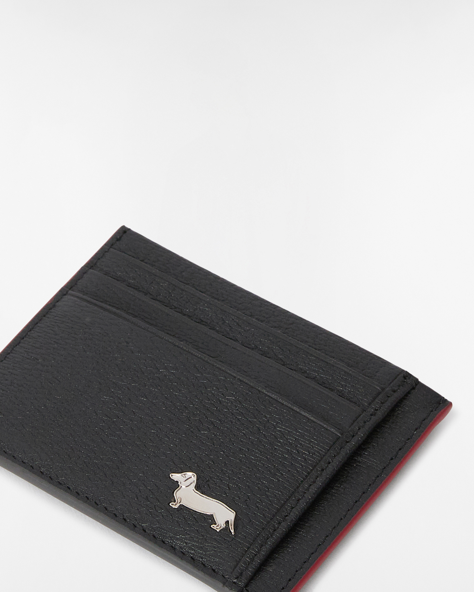 Leather Card Holder, Black, large image number 2