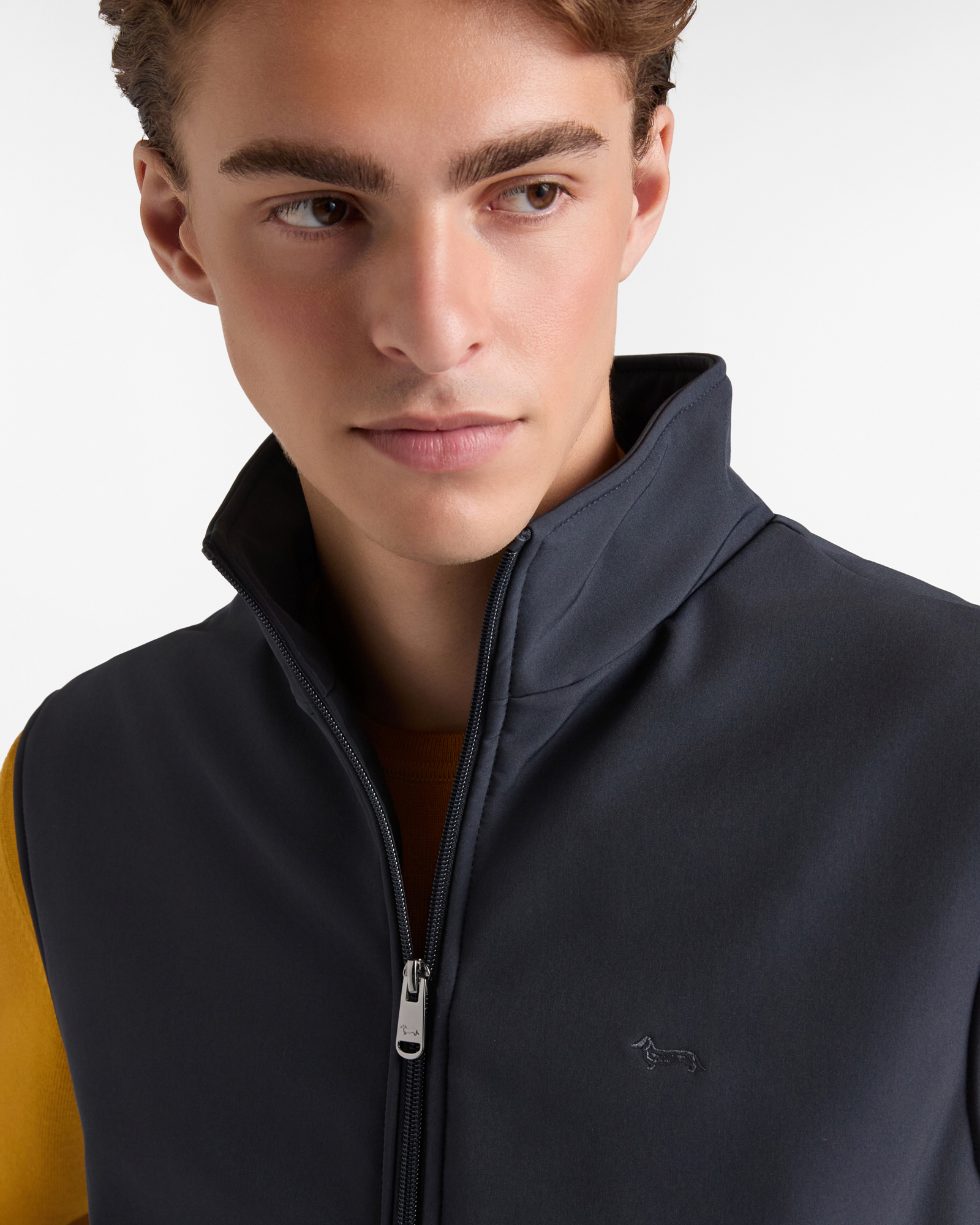 Smanicato In Softshell E Pile, Blu Navy, large image number 2