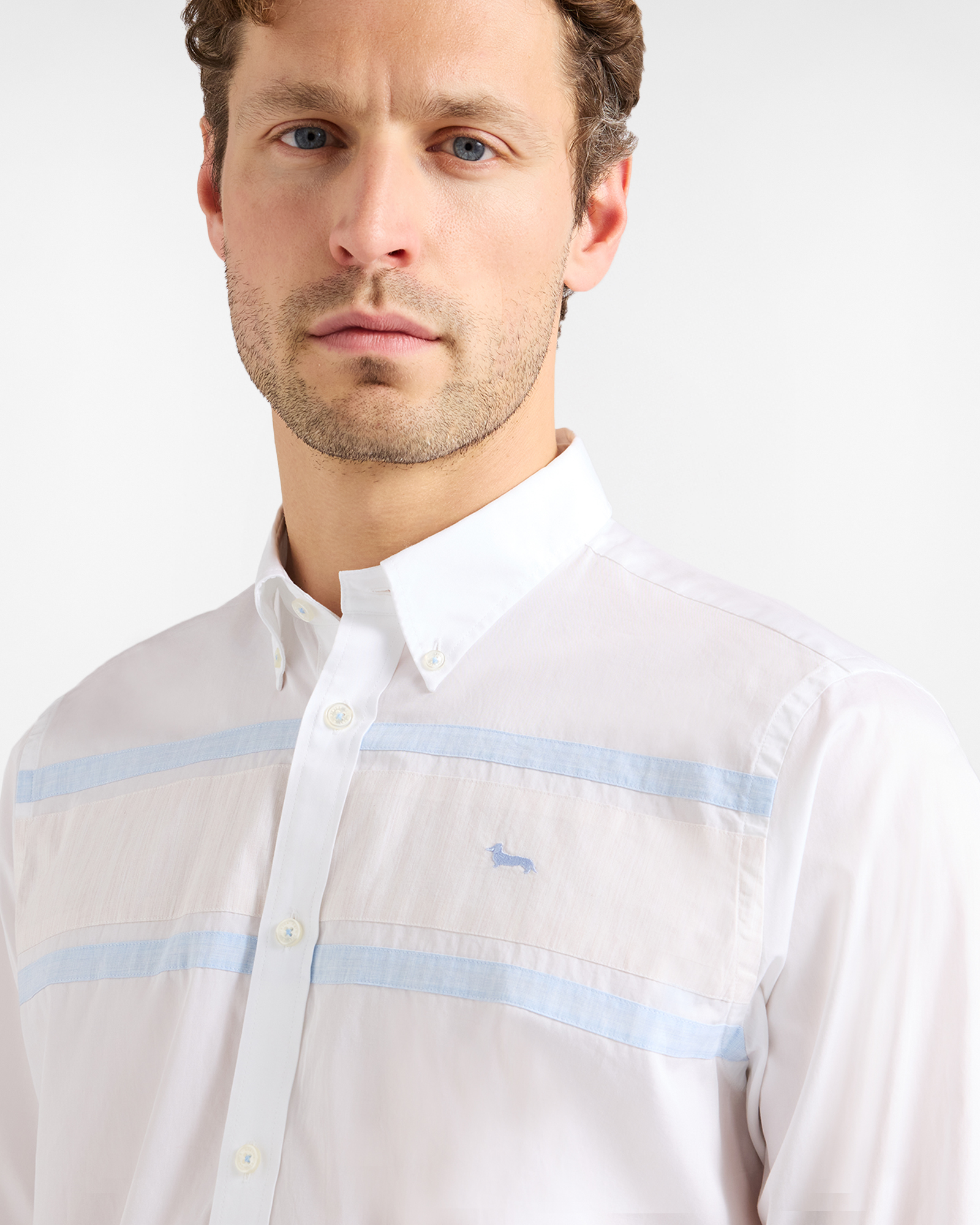 Regular-fit shirt with bands