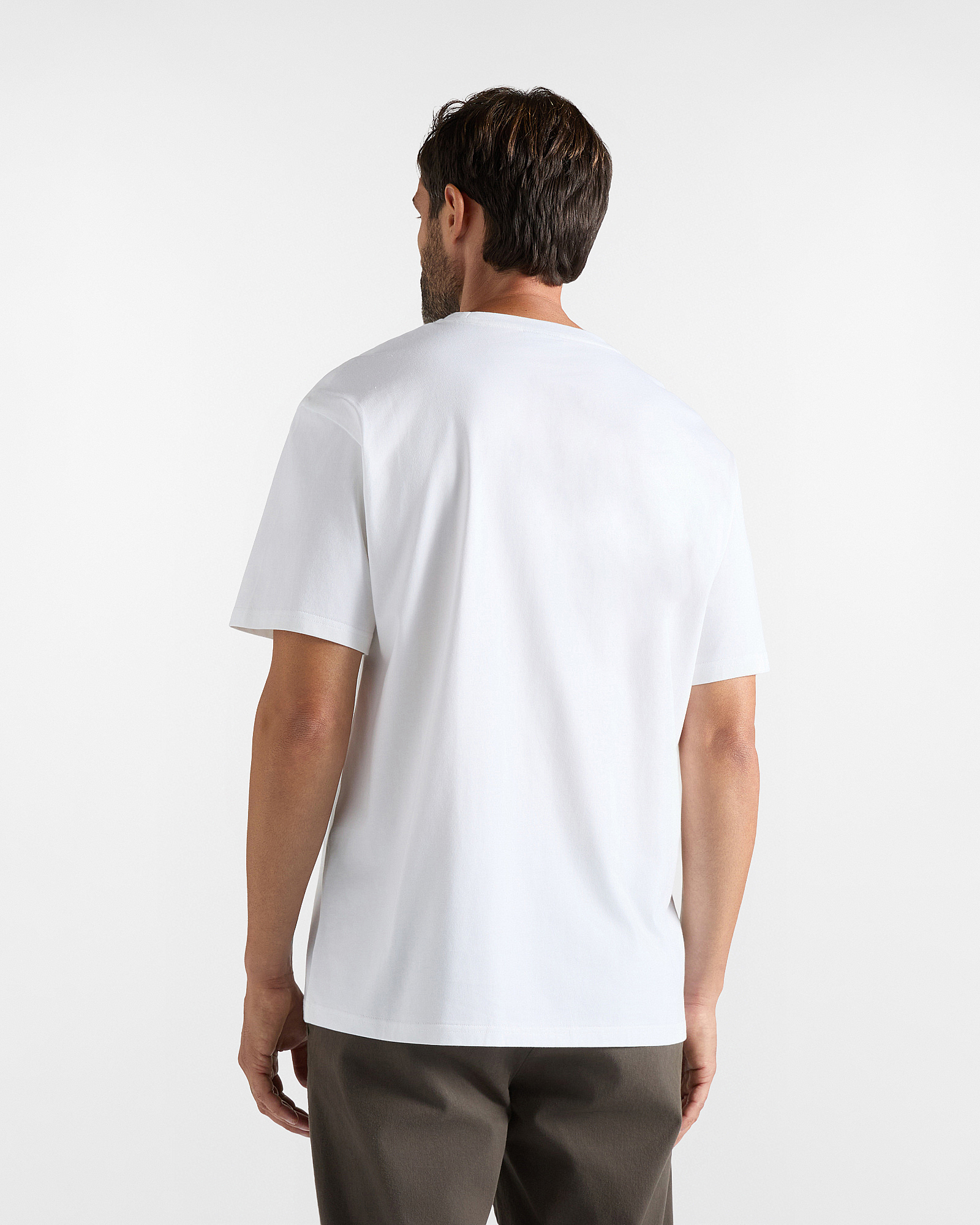 Men's relaxed-fit T-shirt in 100% pure cotton, WHITE, large image number 1