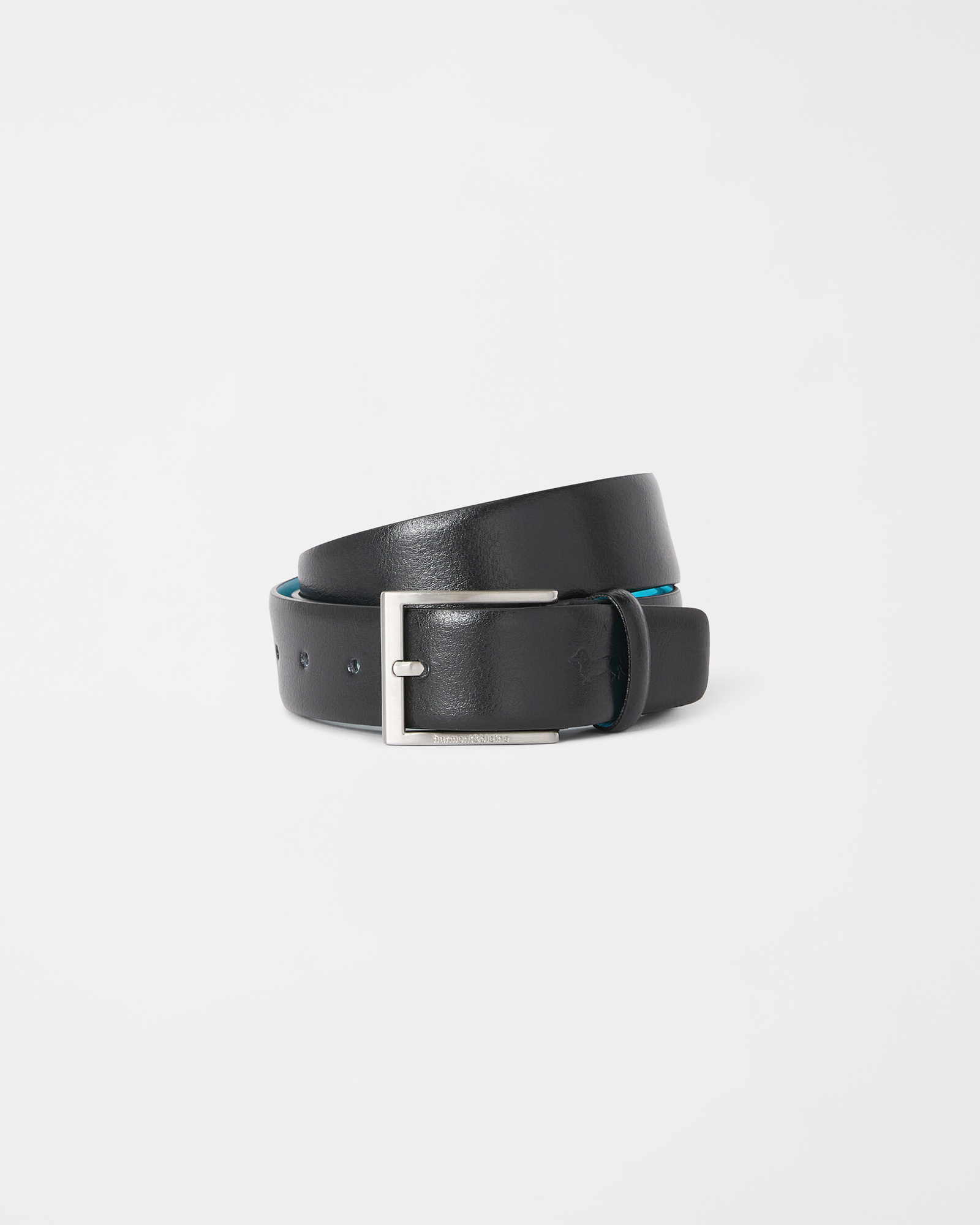 Saffiano Leather Belt, Black, large
