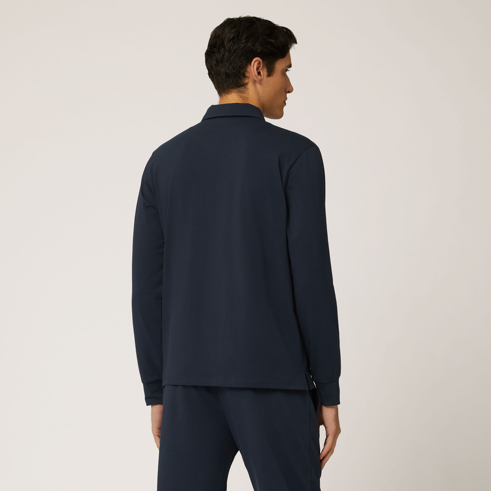 Long-Sleeved Polo Shirt With Pocket