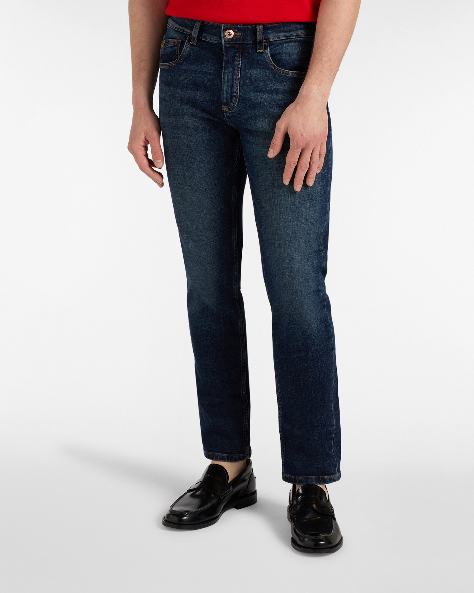 Men's narrow-fit five-pocket jeans