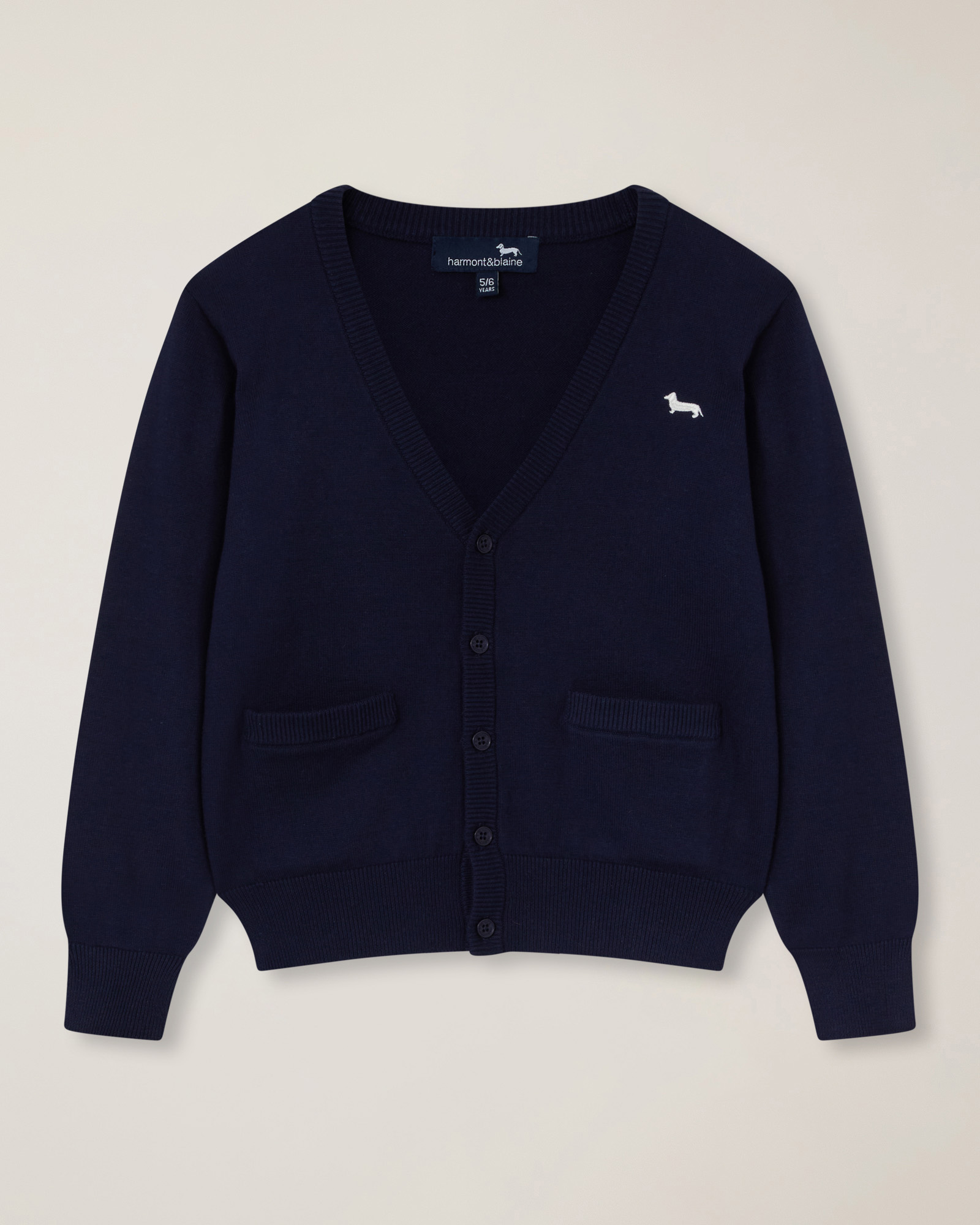 Cardigan con ricamo logo