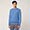 Pullover Girocollo In Misto Lana Con Texture 3D, Blu Chiaro, swatch