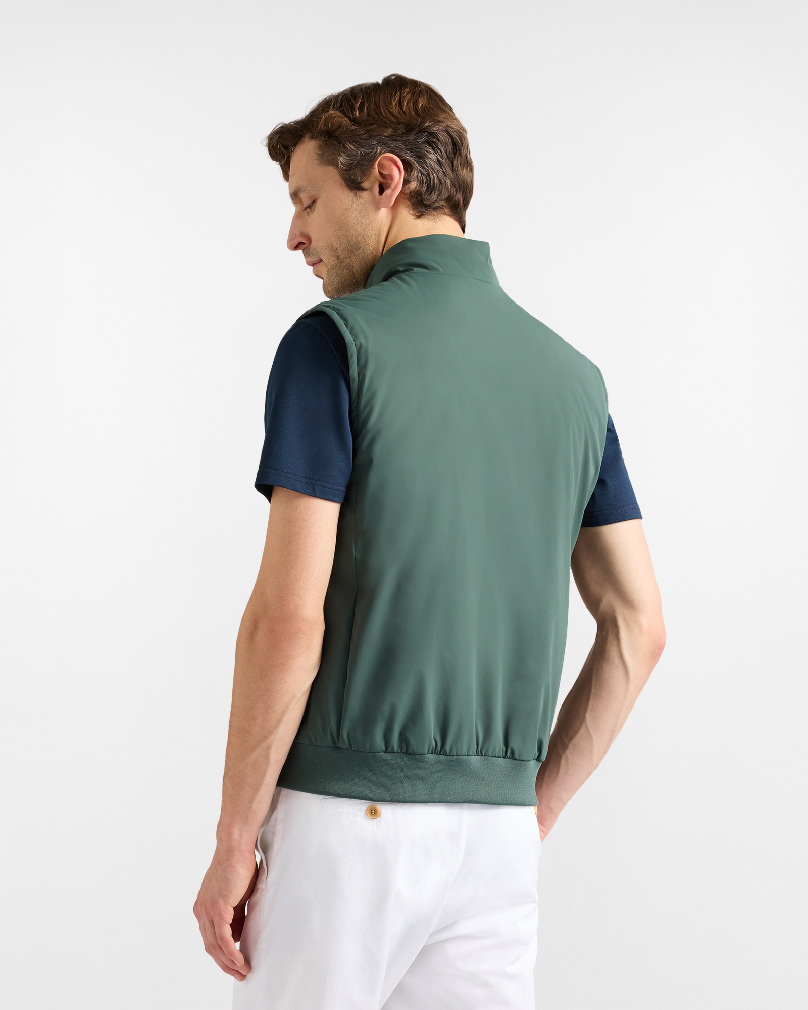 Gilet Uomo in Nylon Con Ricamo