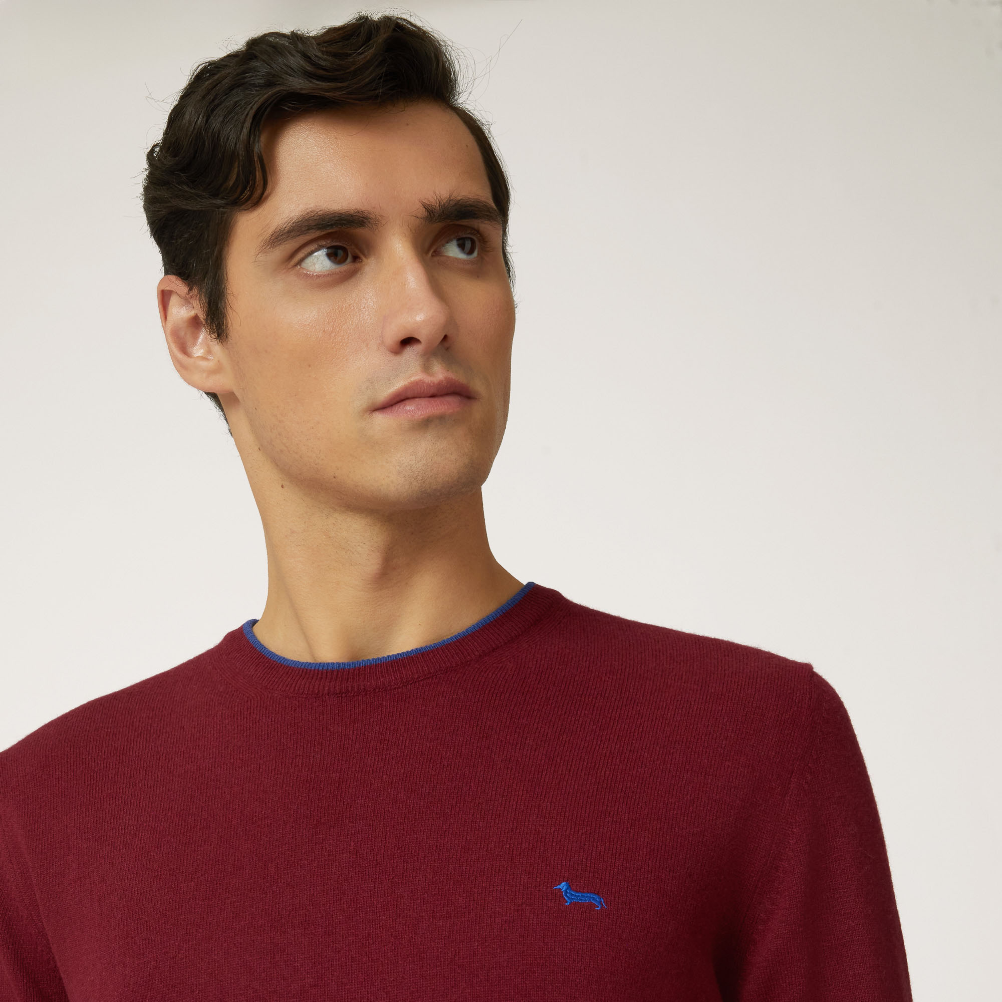 Wool And Viscose Crew-Neck Pullover, Purple, large image number 2