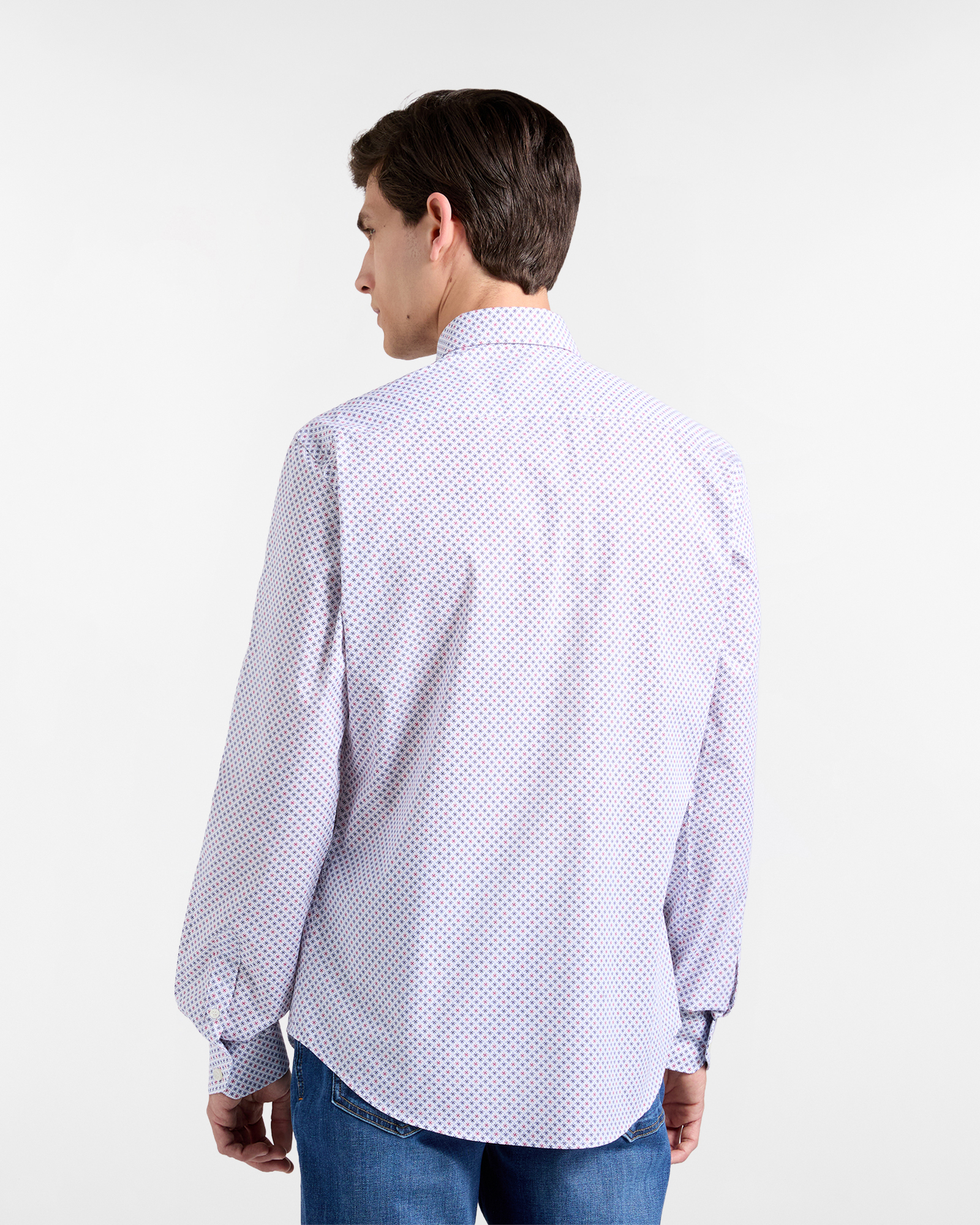 Camicia Uomo Micro Stampa Narrow Fit