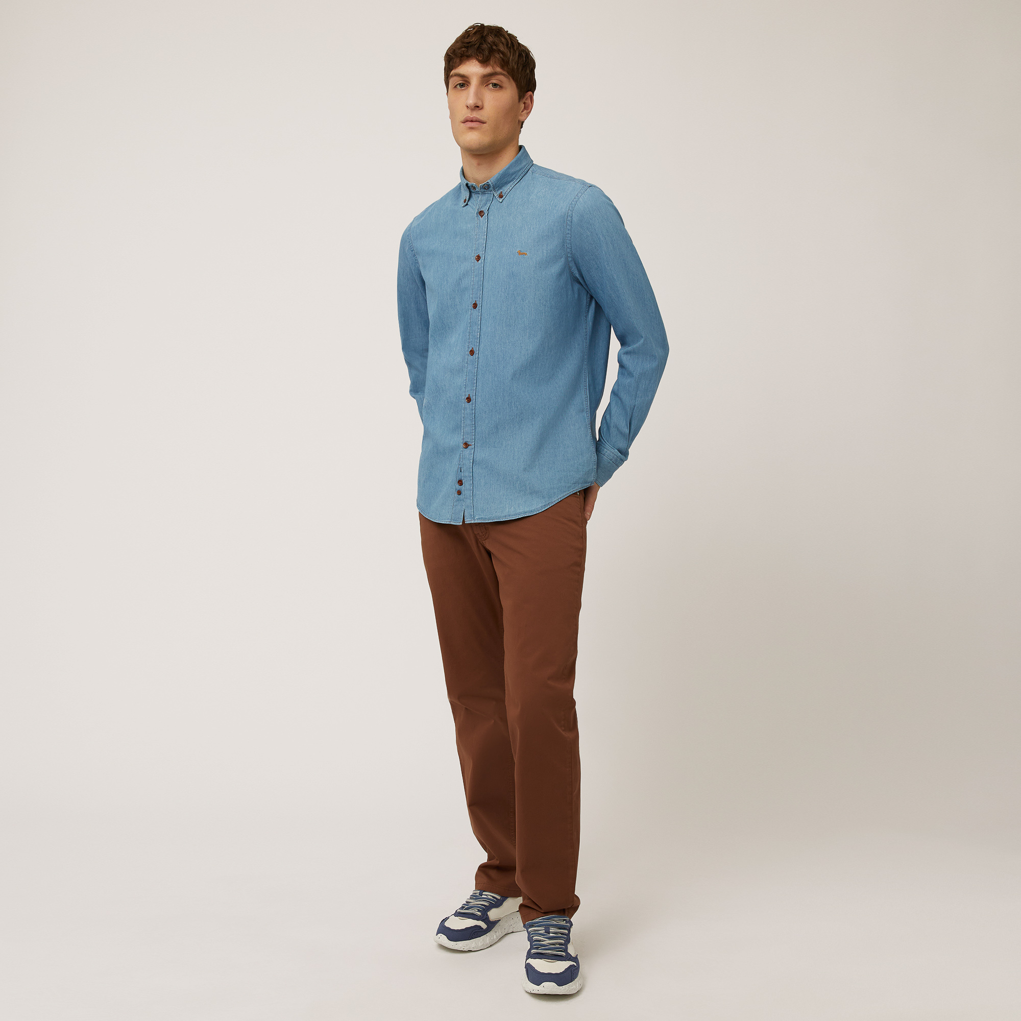 Camicia Regular Con Bassotto, Blu Sky, large image number 3