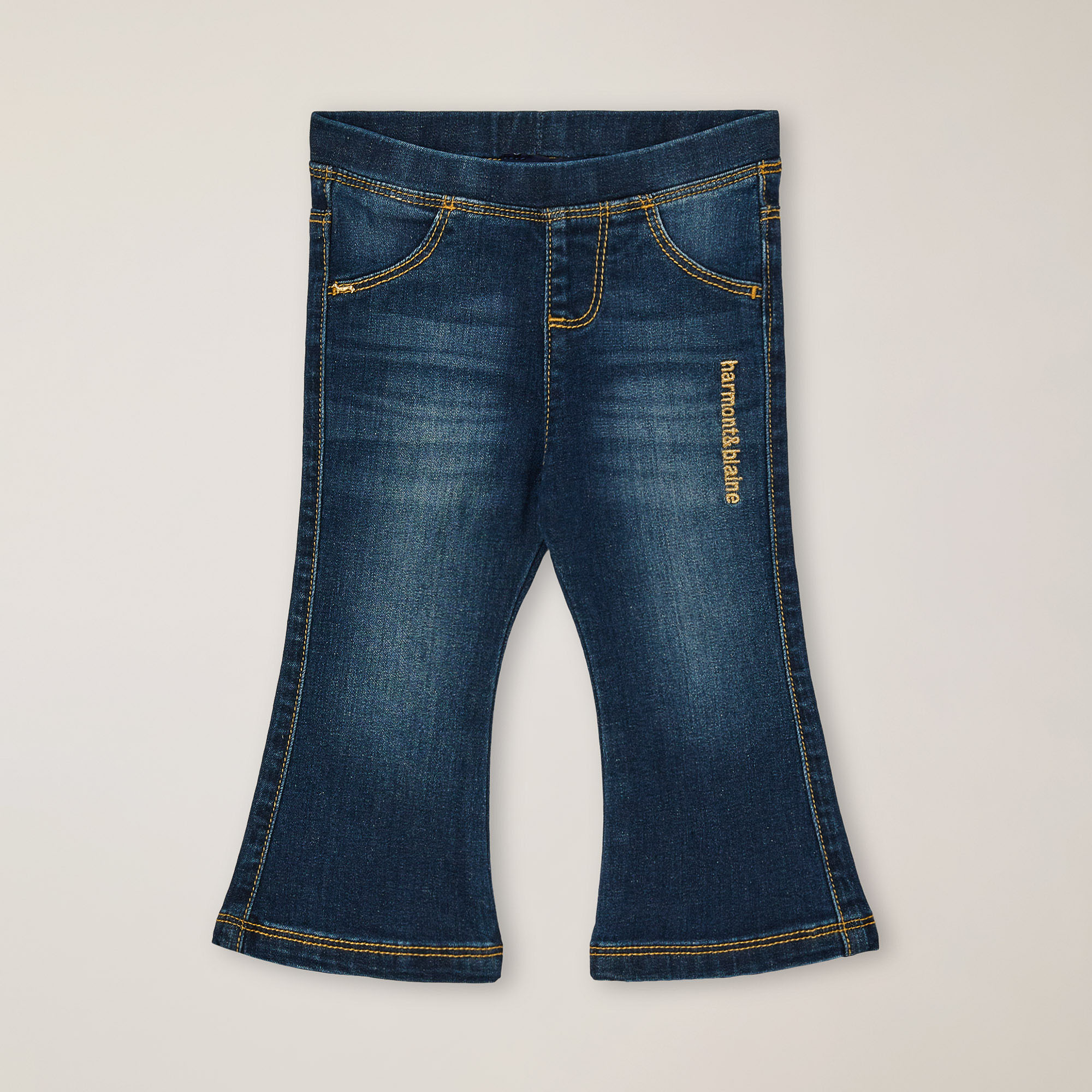 Super-stretch denim , Blue denim, large image number 0