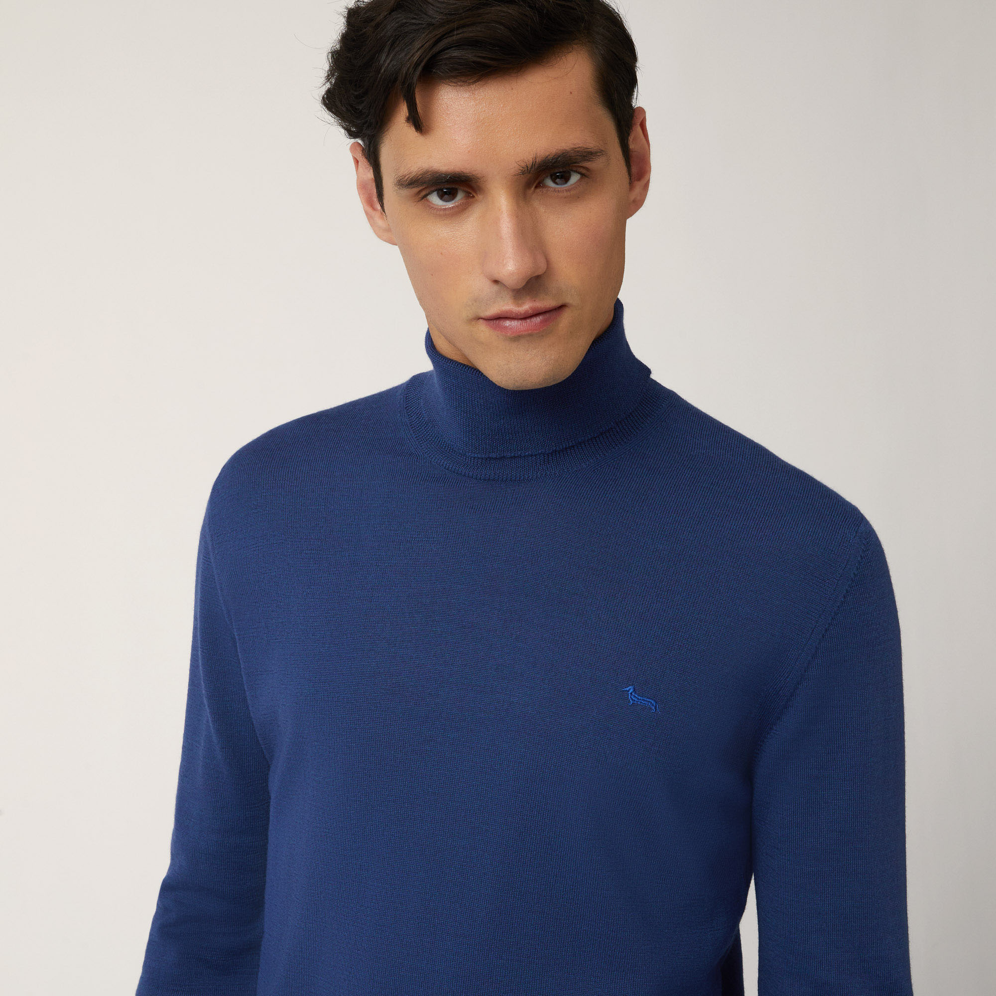 Merino Wool Turtleneck, Light Blue, large image number 2