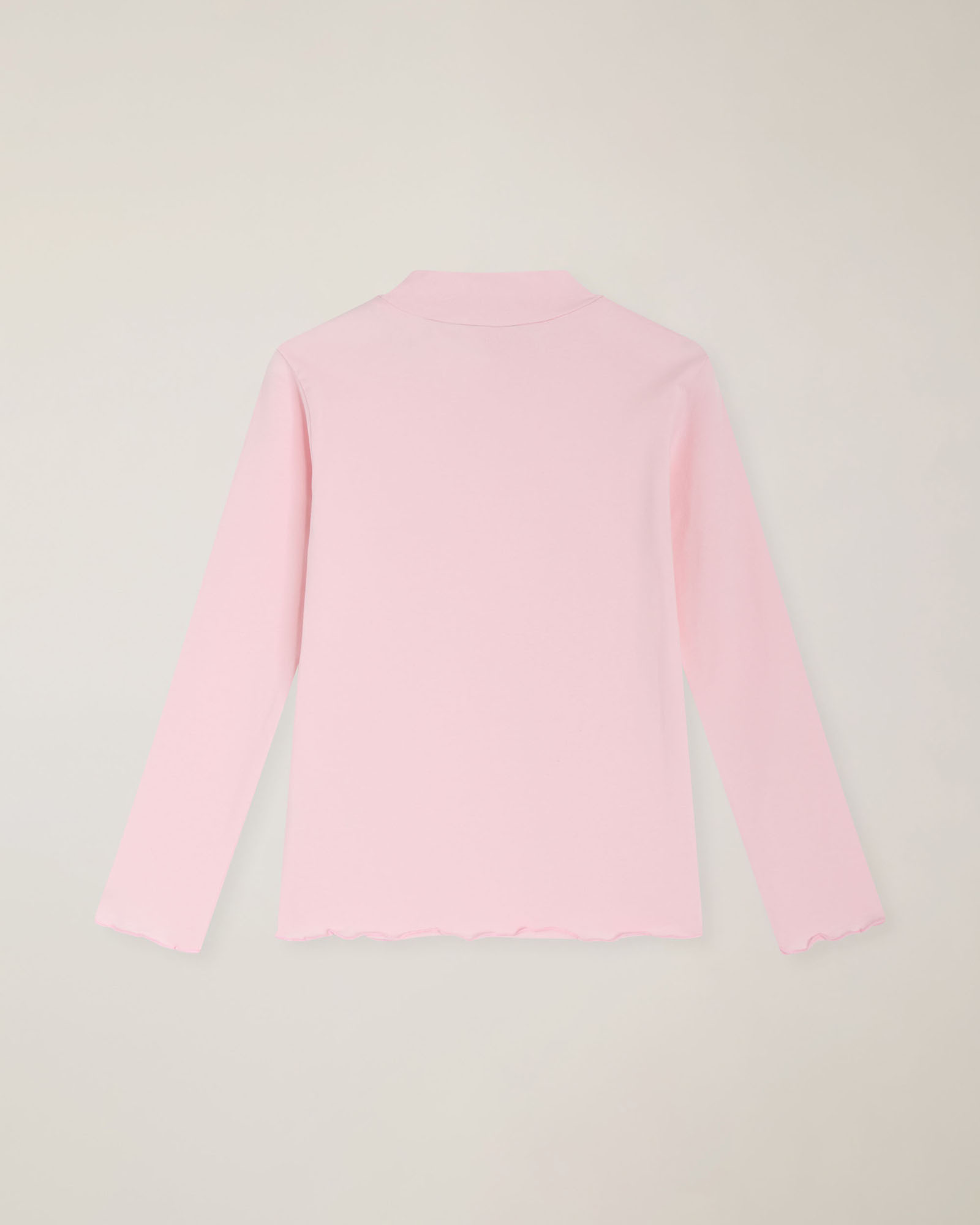 Turtleneck T‑shirt with logo embroidery, Pink, large image number 1