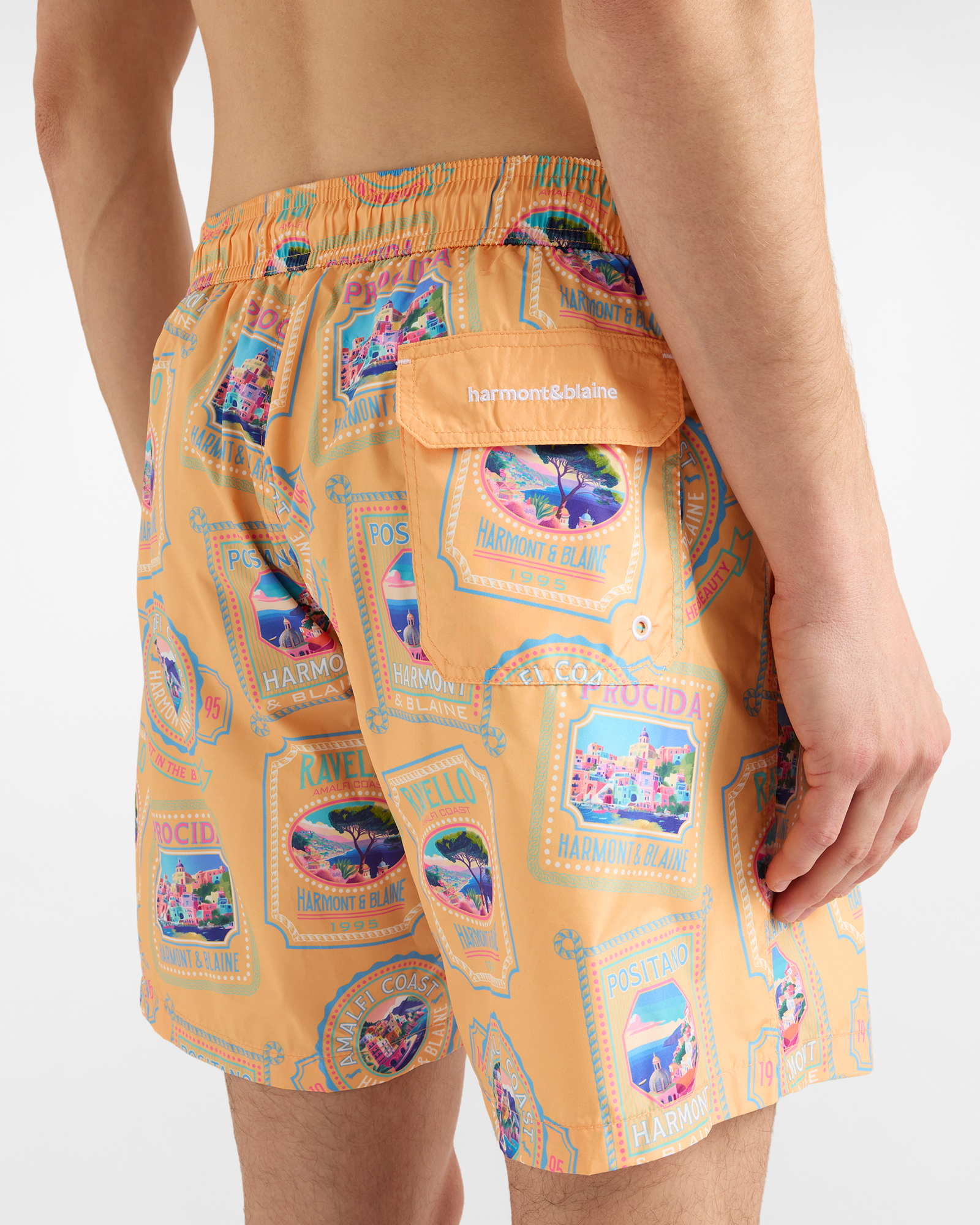 Postcard swim shorts, Orange, large image number 2