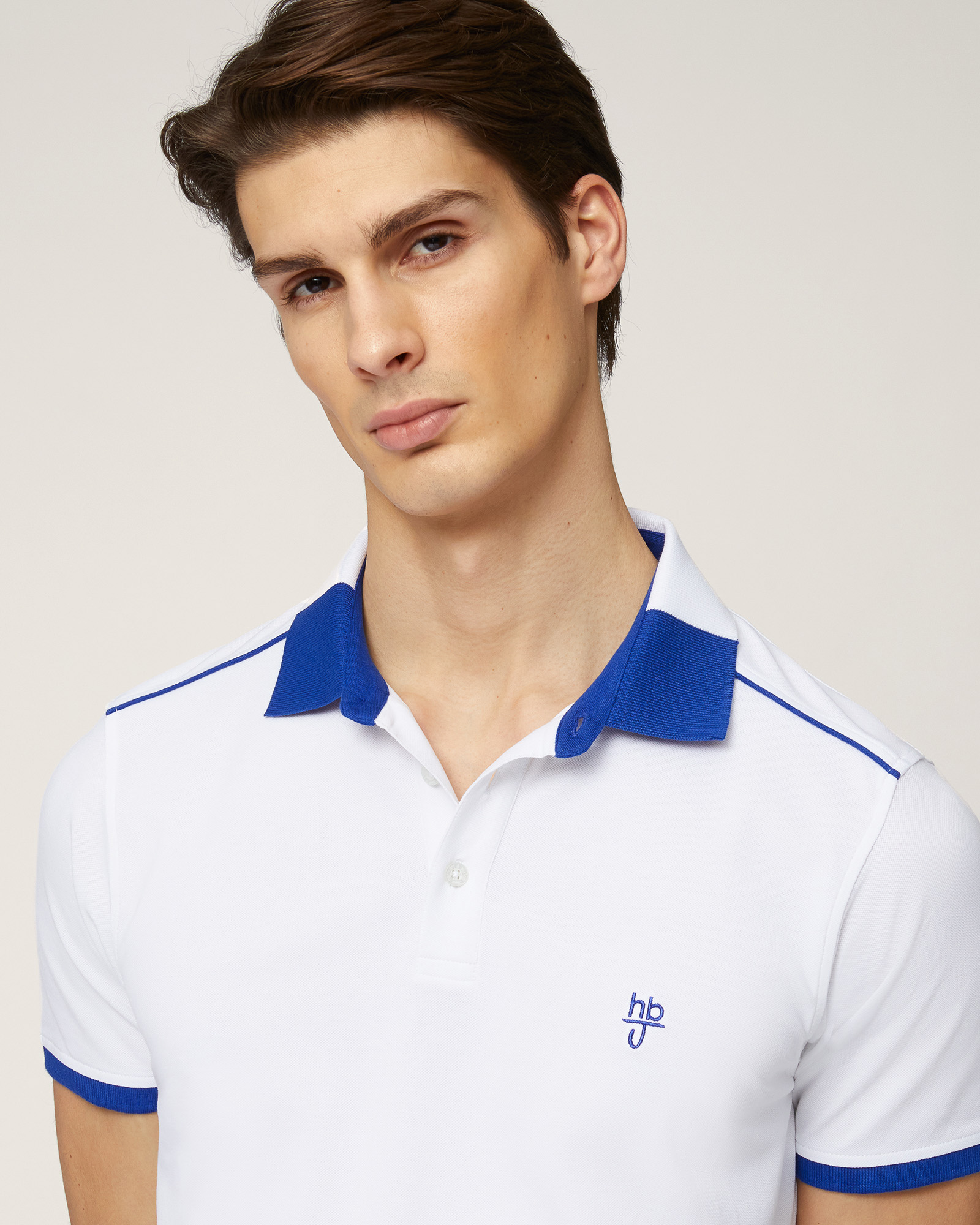 Narrow Polo With Contrasts, White, large image number 2