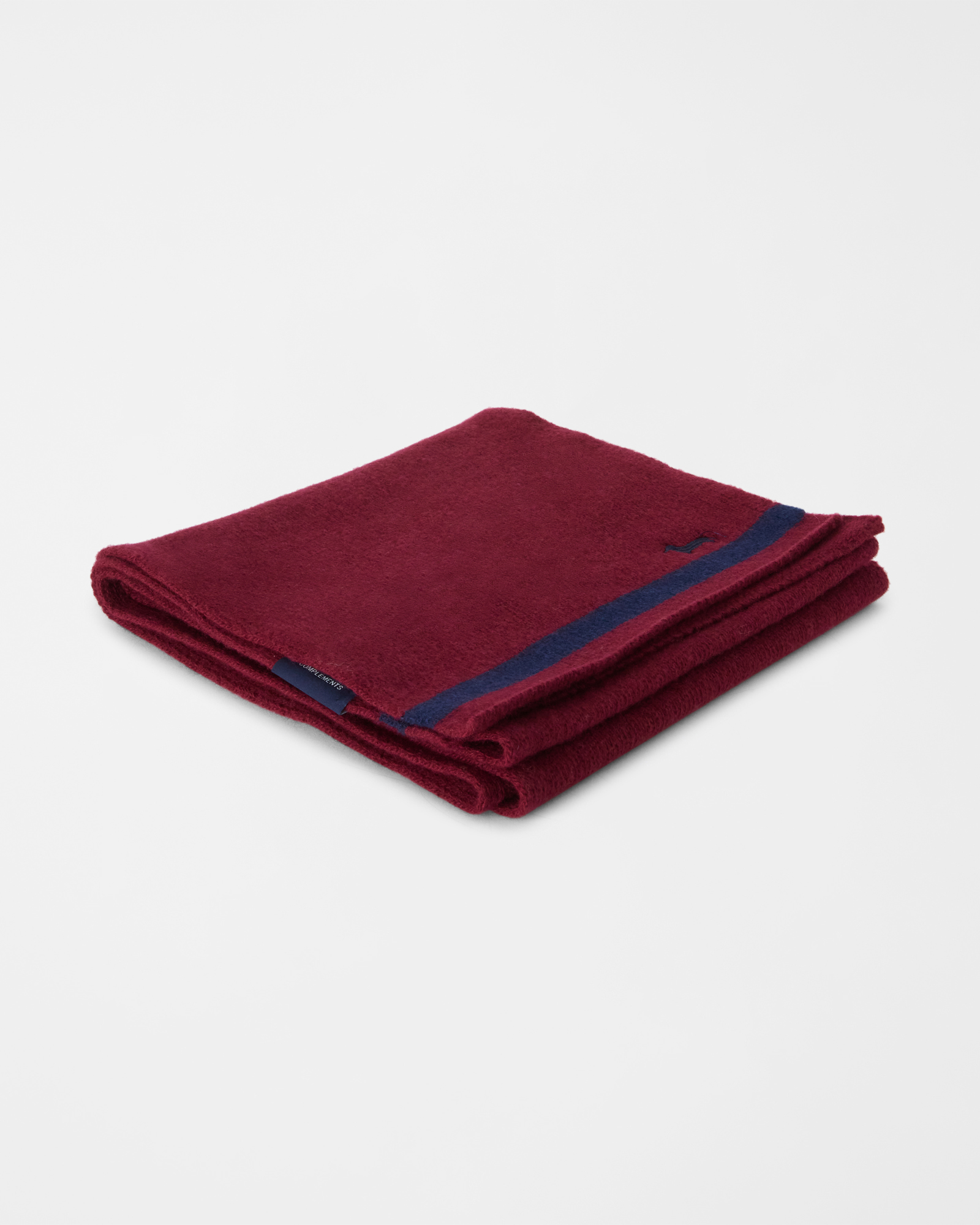Men&rsquo;s wool and cashmere blend scarf with embroidery, INDIAN ROSE, large