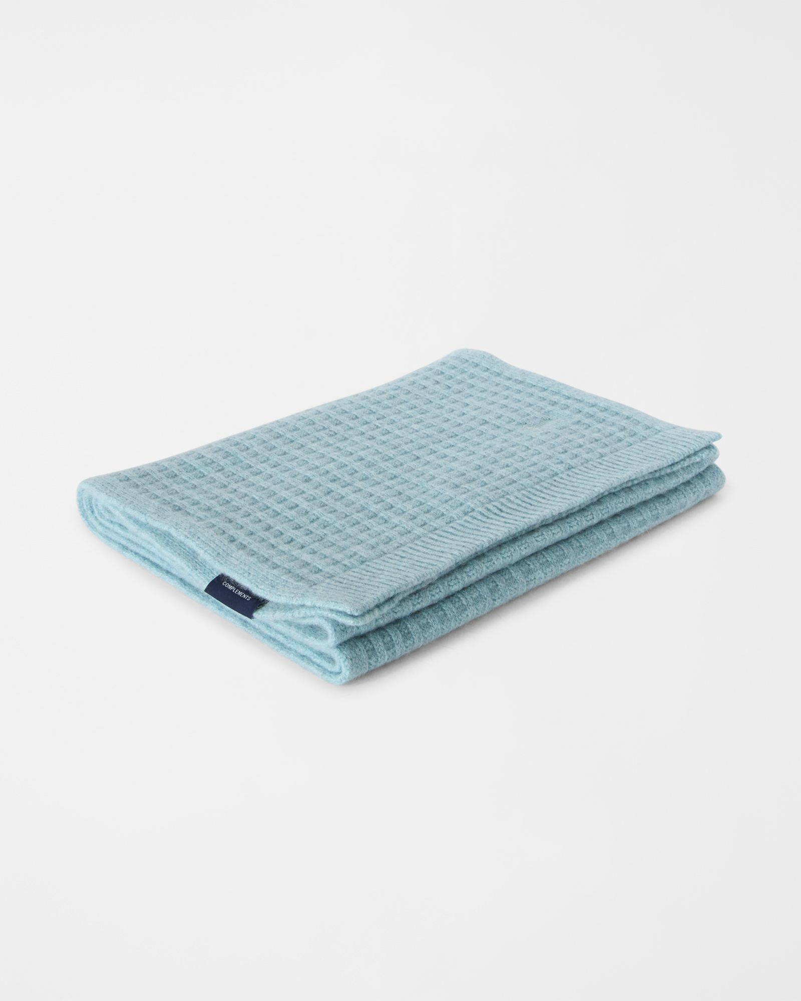 Men&rsquo;s pure cashmere knitted scarf, LIGHT BLUE, large