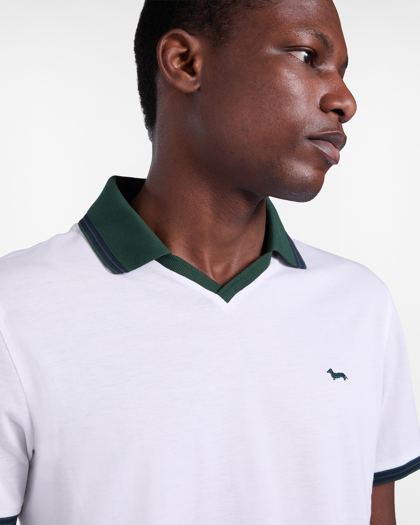 Polo con Cuello Derby, Blanco, large image number 2