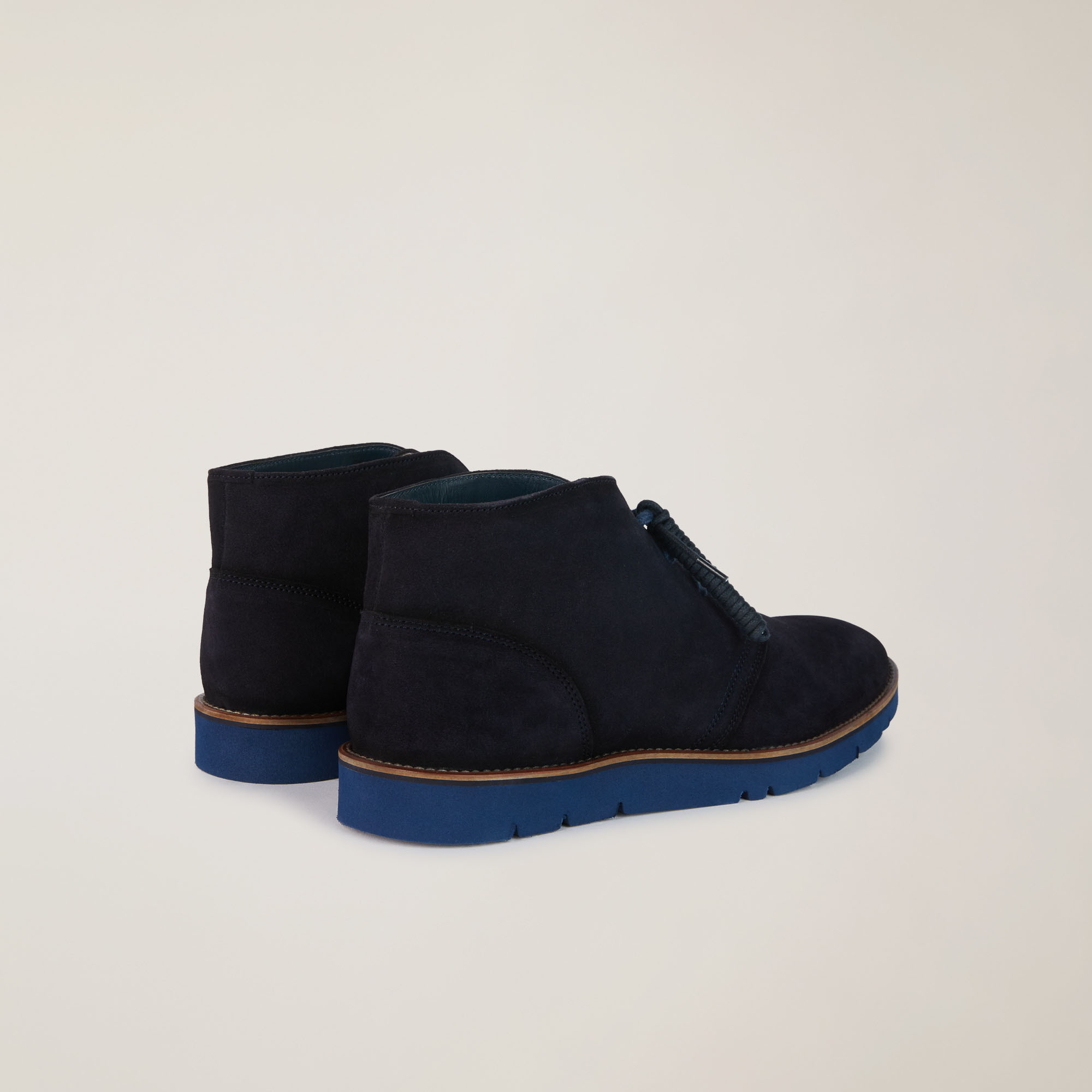 Stivaletto In Pelle Scamosciata, Light Blue, large image number 2