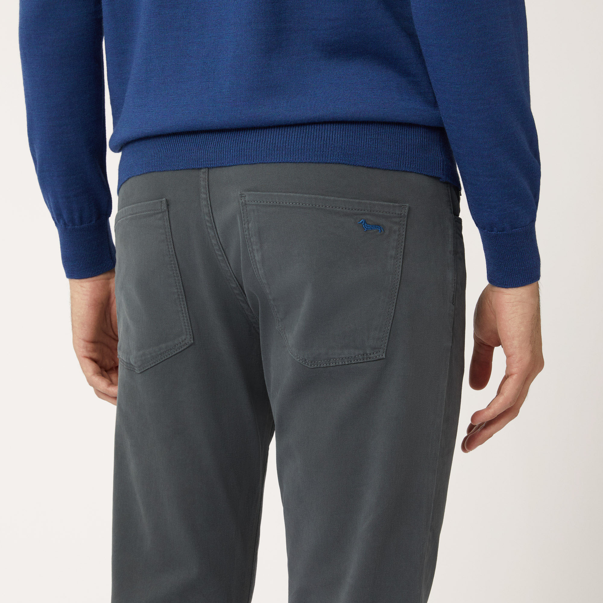 Pantalone Cinque Tasche Slim Fit, Grigio, large image number 2
