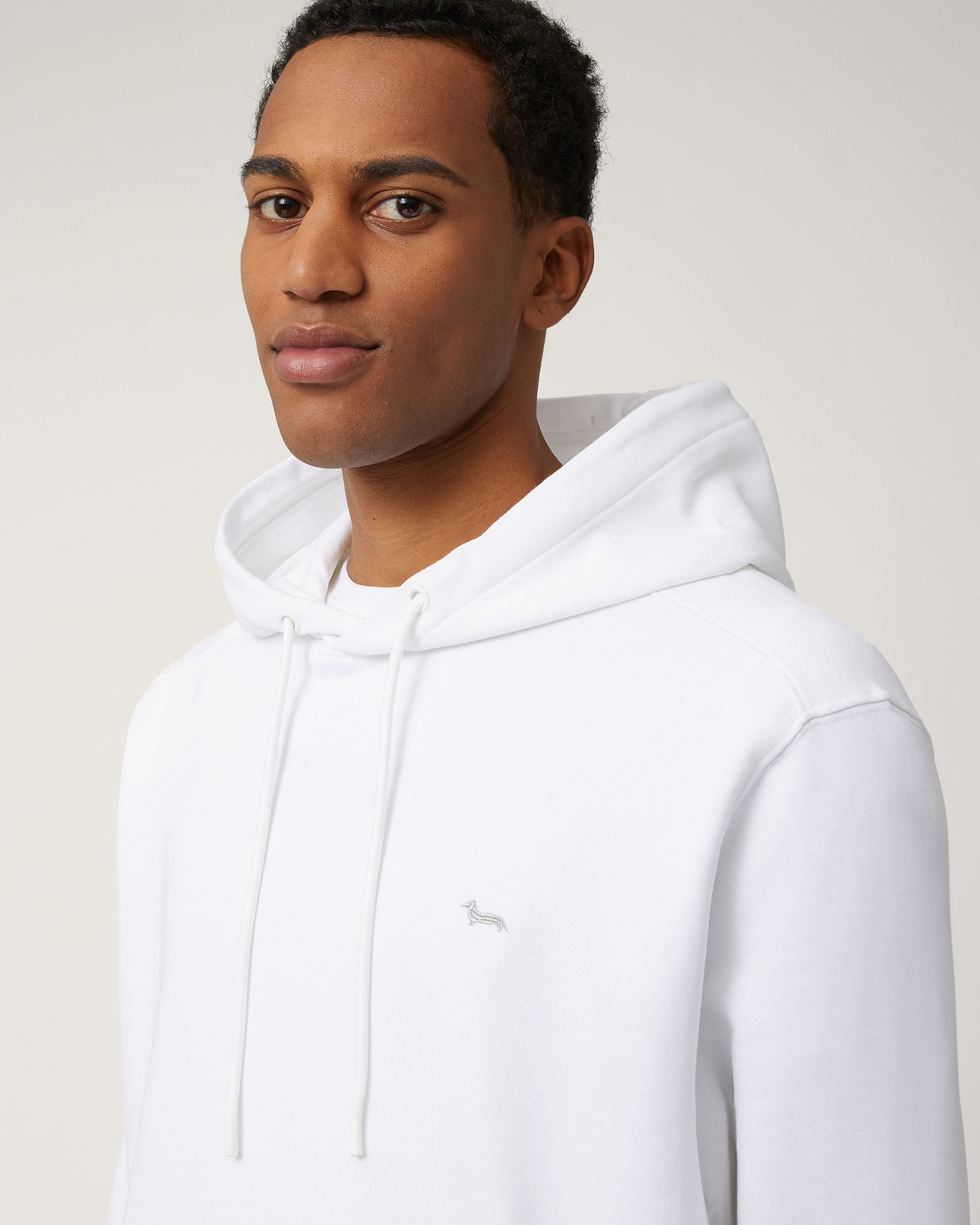 Cotton Hoodie, White, large image number 2