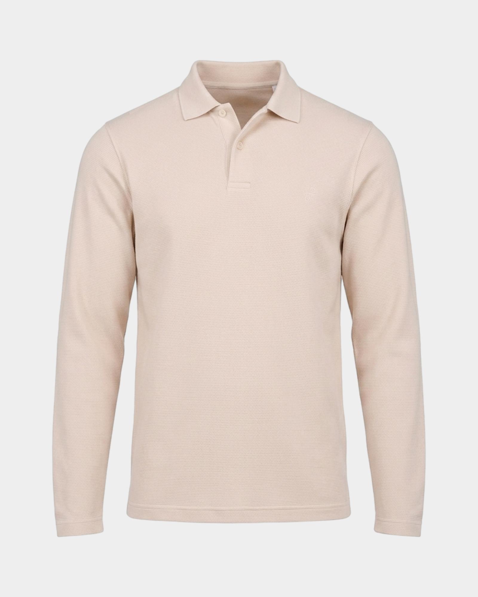 Polo HBJ Uomo in Jersey Jacquard di Puro Cotone, BIANCO, large