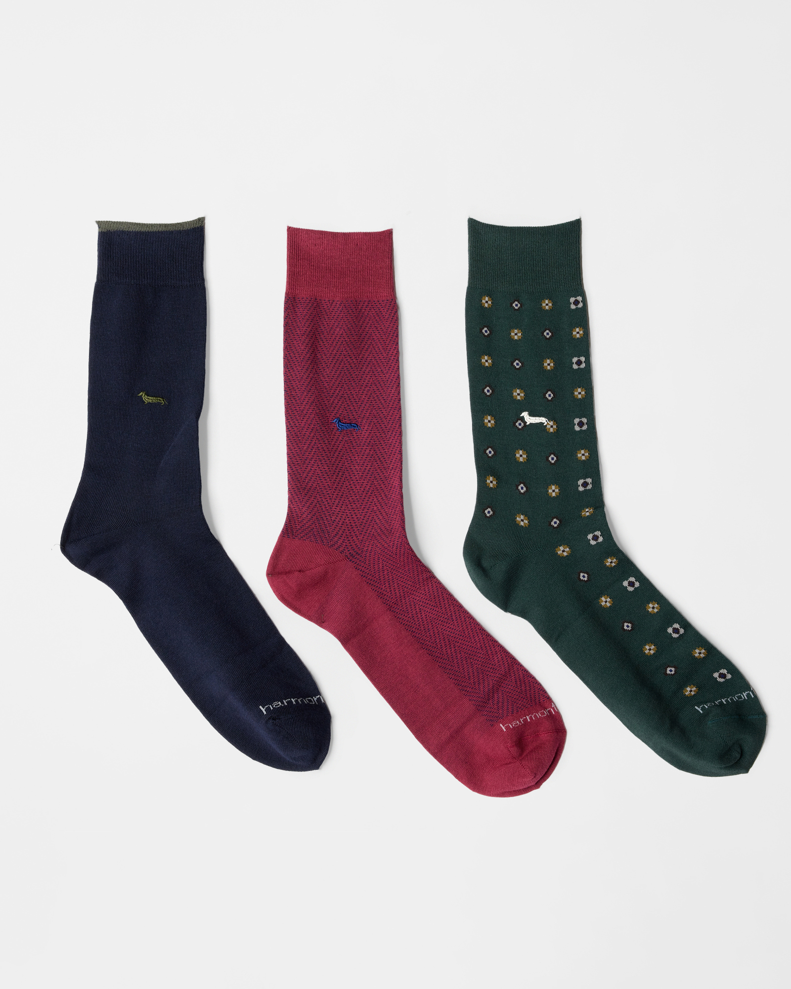 Box of three pairs of men's cotton blend socks