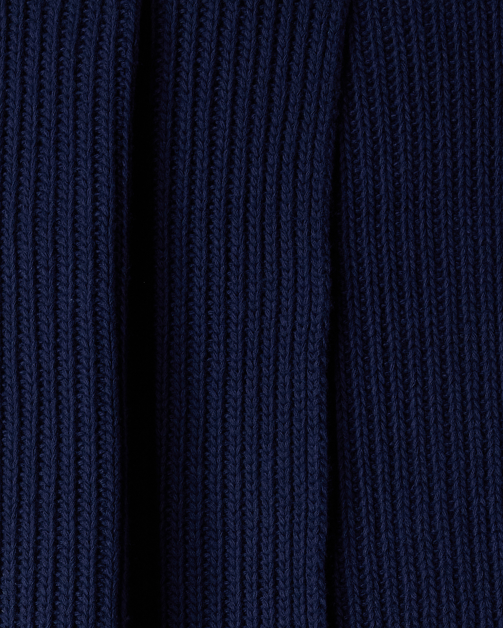 Men&rsquo;s wool and cashmere blend scarf with signature patch, NAVY BLUE, large