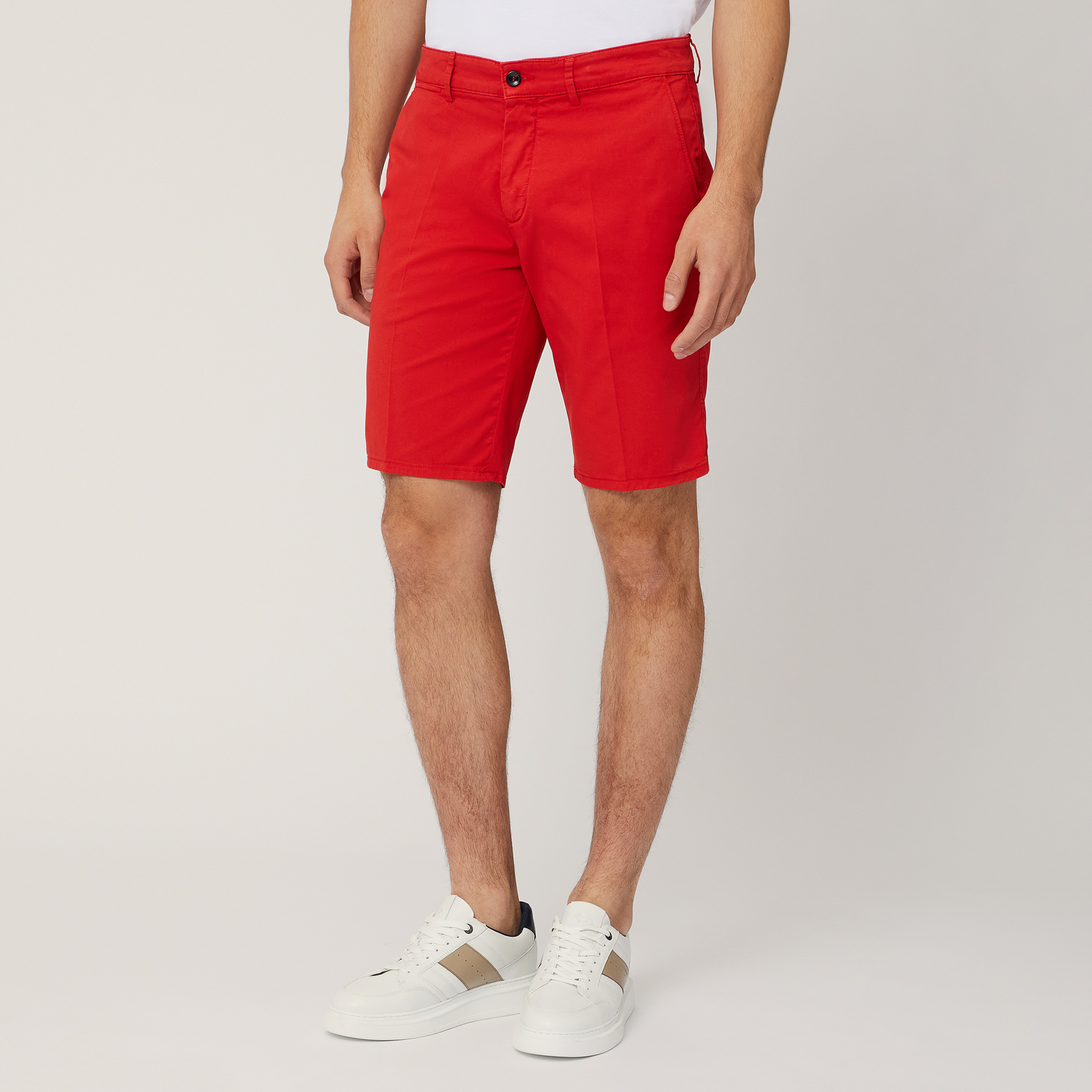 Regular Fit Bermuda Shorts, Light Red, large