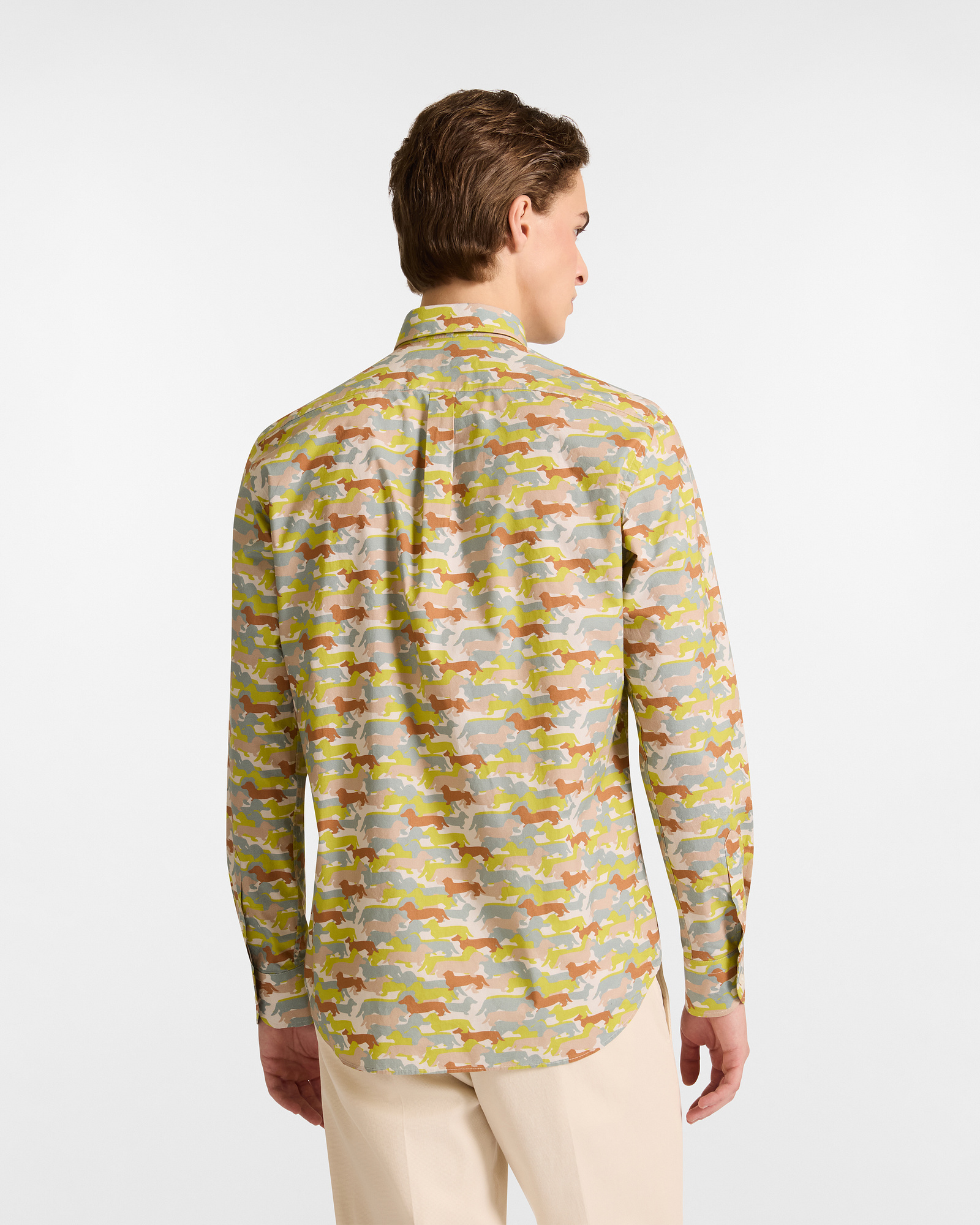 Camouflage Dachshund Print Shirt