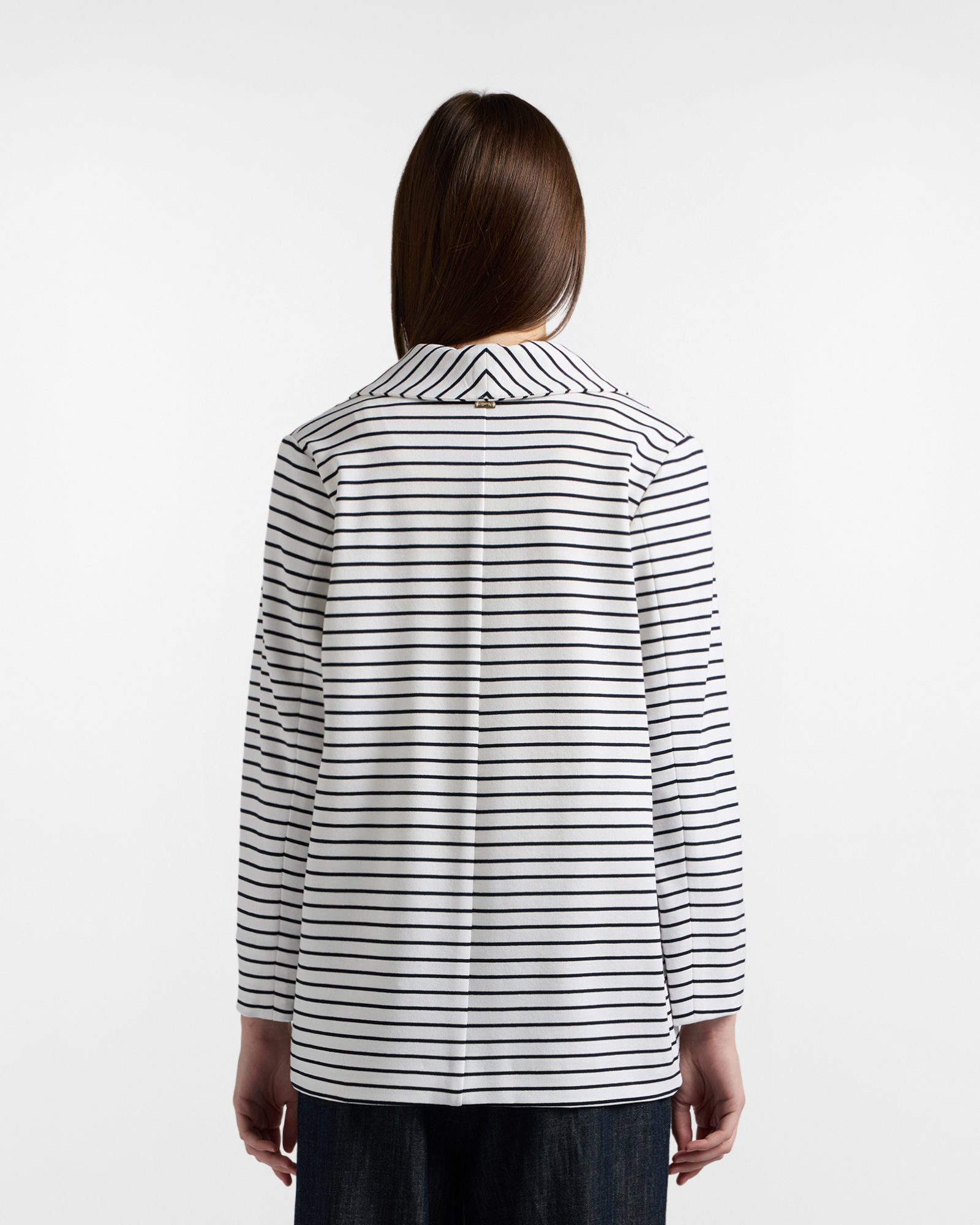Women's cardigan jacket with stripes