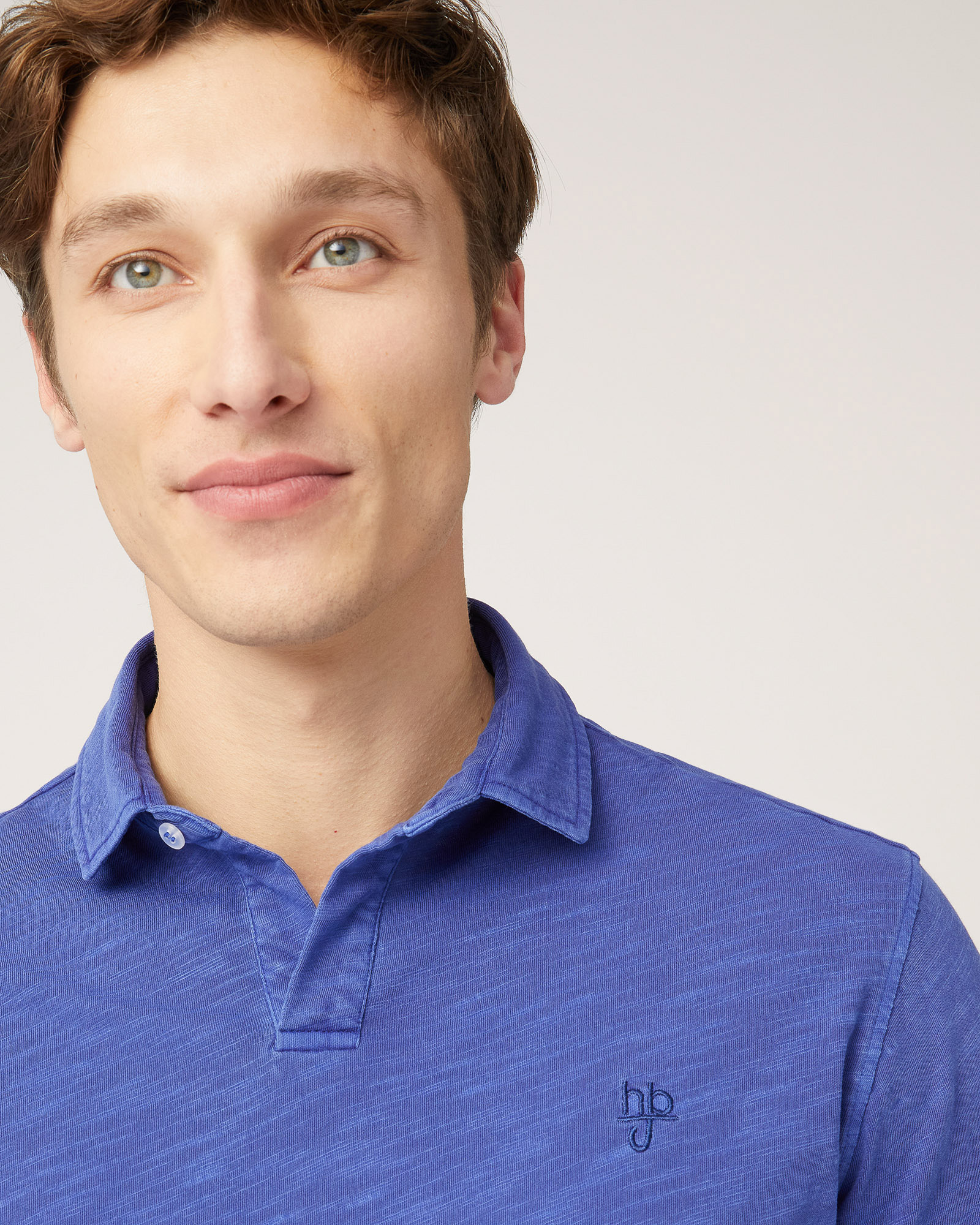 Garment-Dyed Cotton Polo, Electric Blue, large image number 2