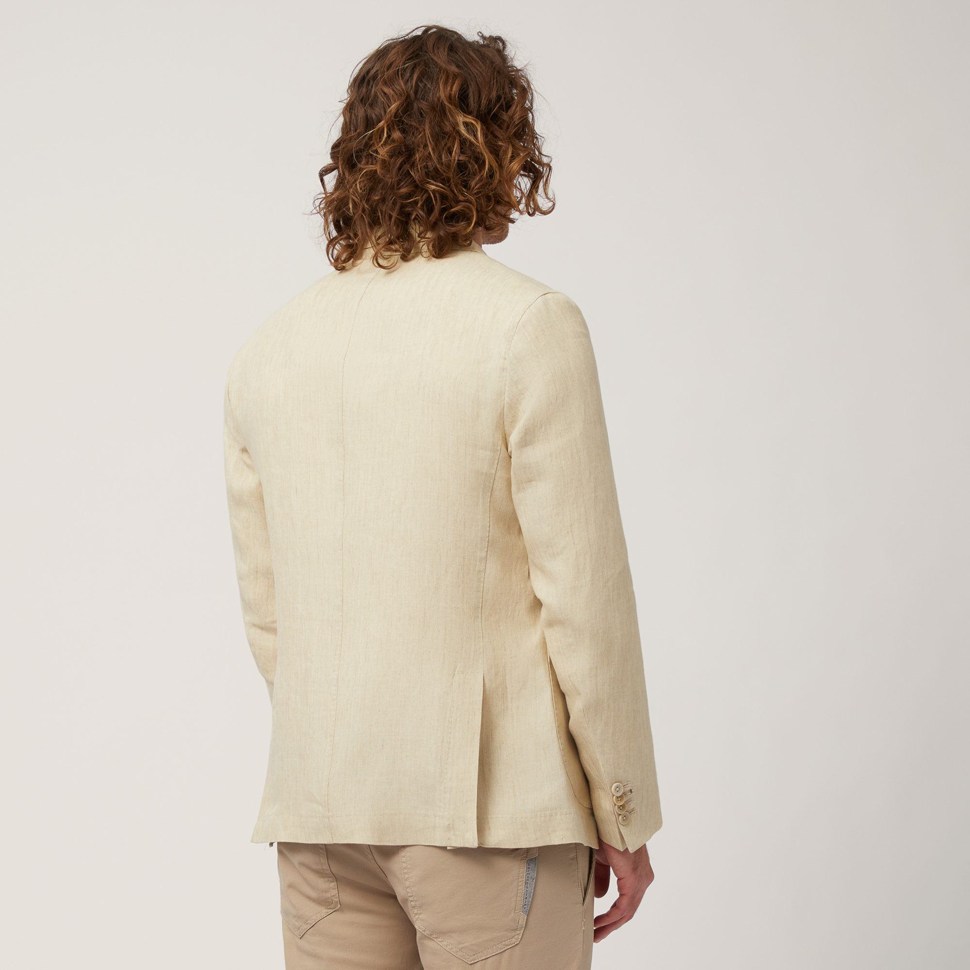 Linen Jacket with Pockets, Beige, large image number 1