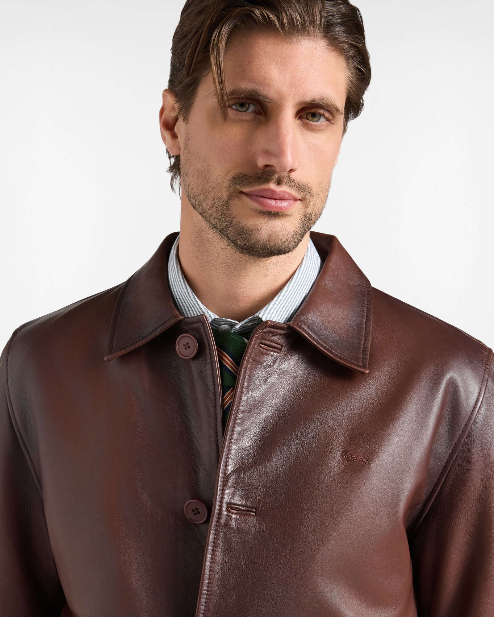 DISTESSED FIELD JACKET, DARK BROWN, large image number 2