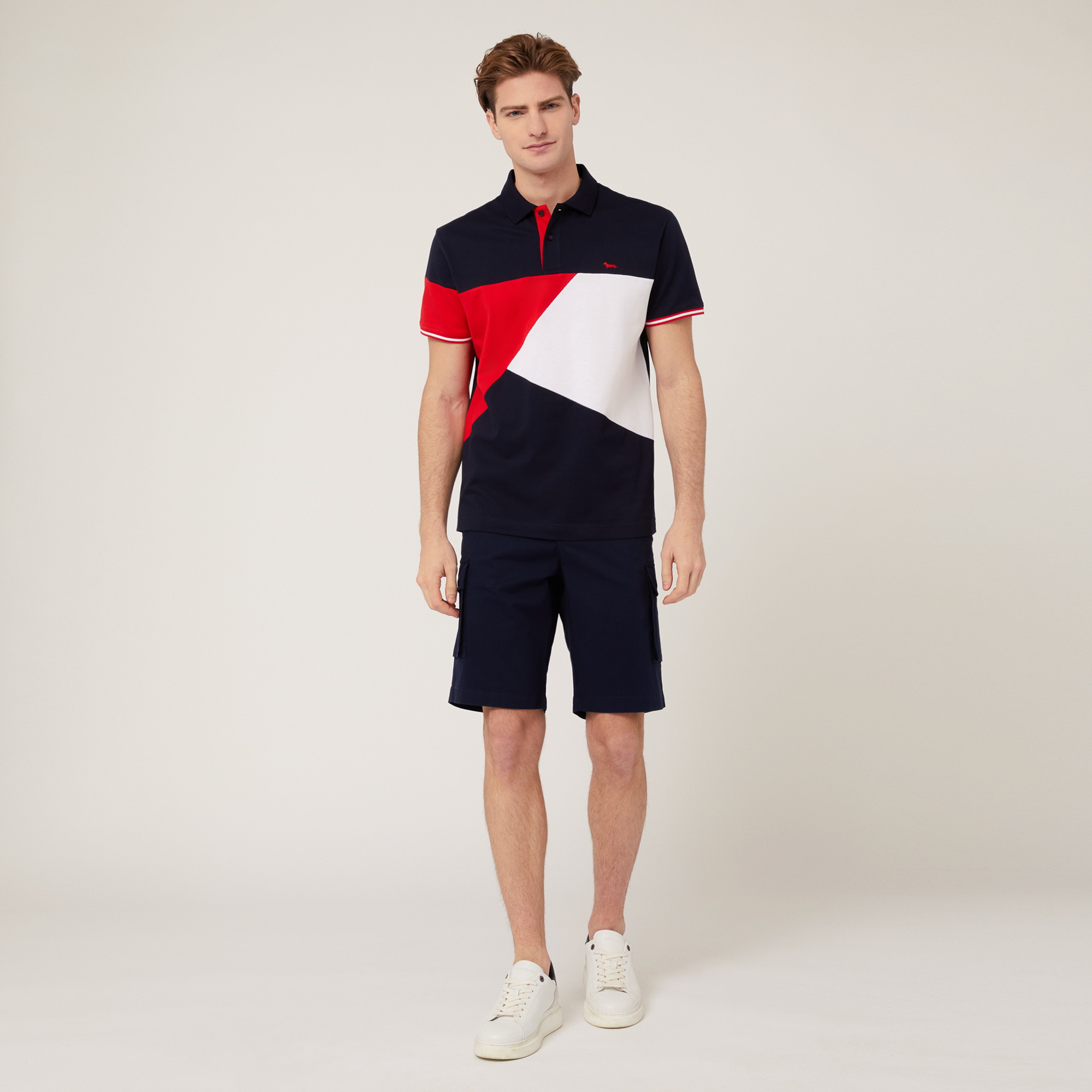 Polo Color Block, Rosso Chiaro, large image number 3