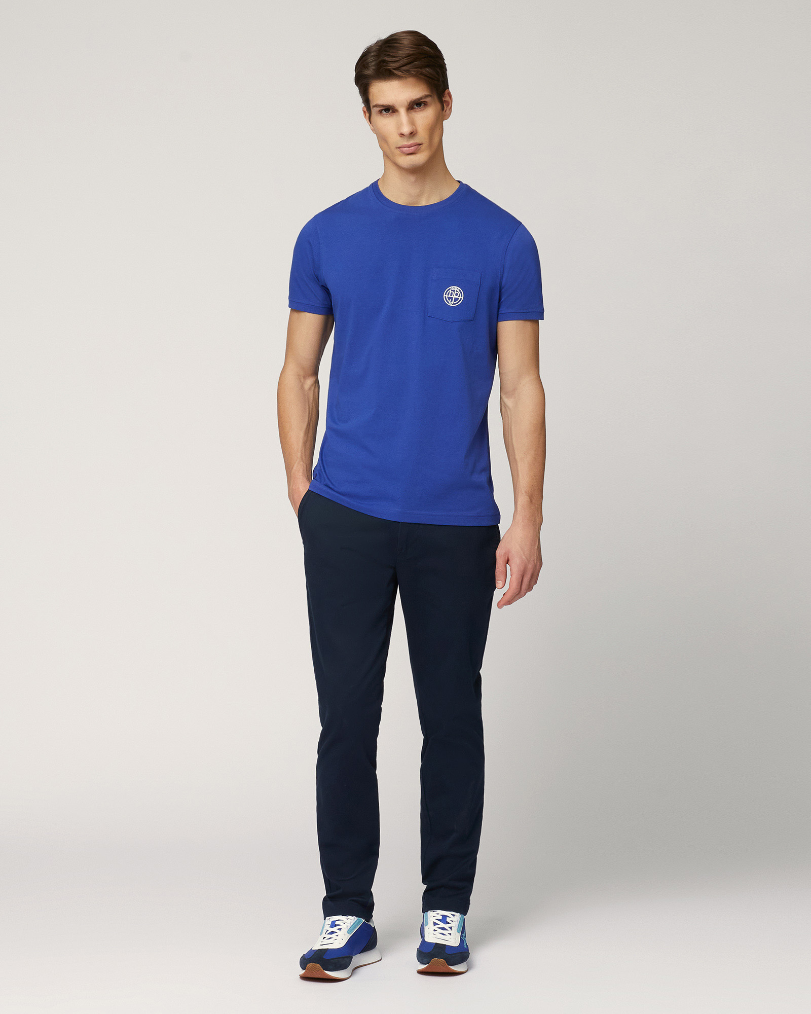 Twill Chino Pants, Dark Blue, large image number 3