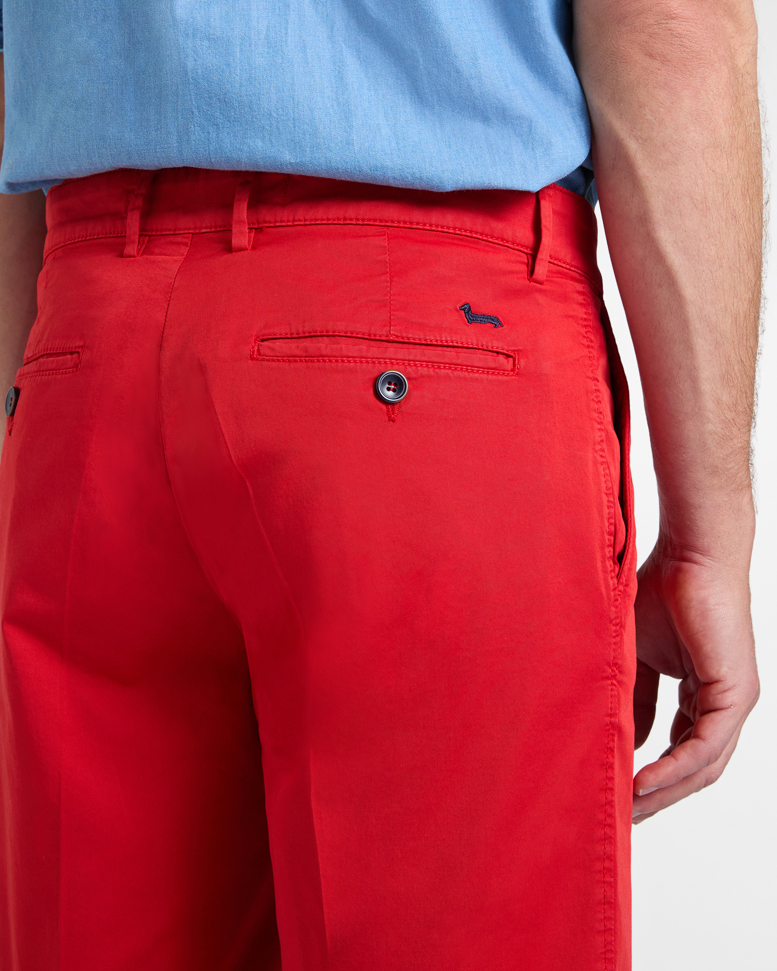 Men's basic regular fit Bermuda shorts, Red, large image number 2