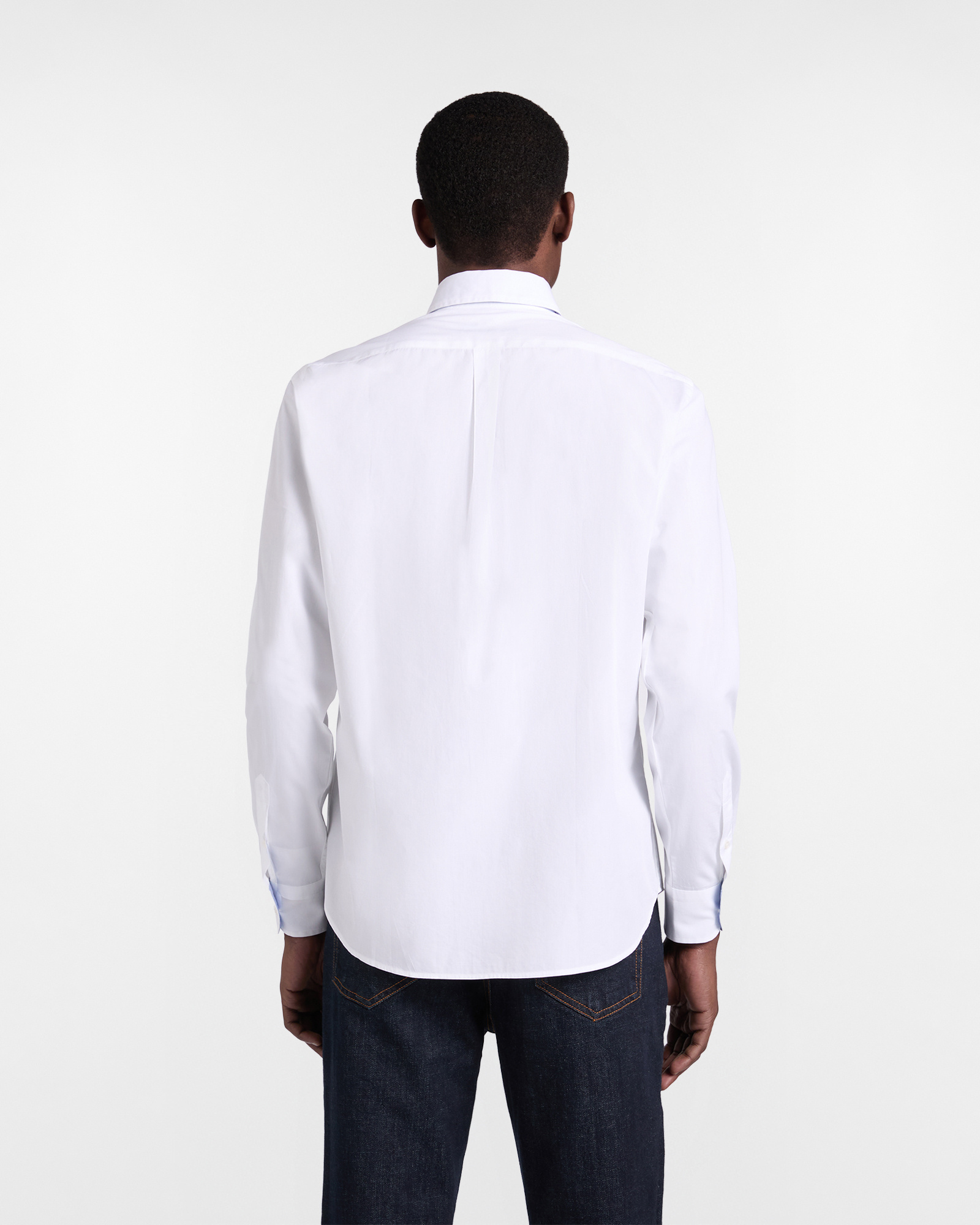 Camisa de hombre de color liso y corte regular, Blanco, large image number 2