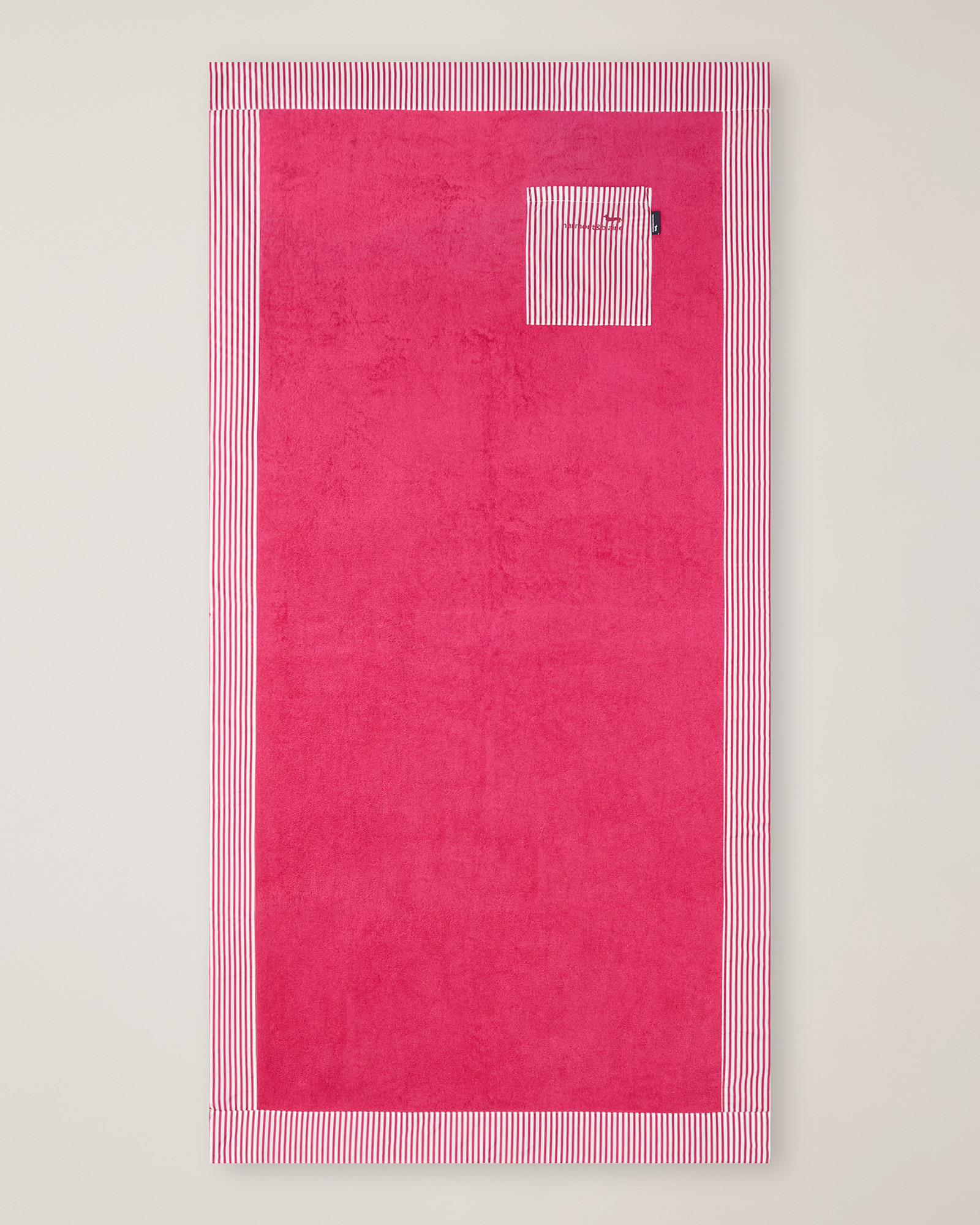 Sorbet Beach Towel with Pocket, Melange Pink, large