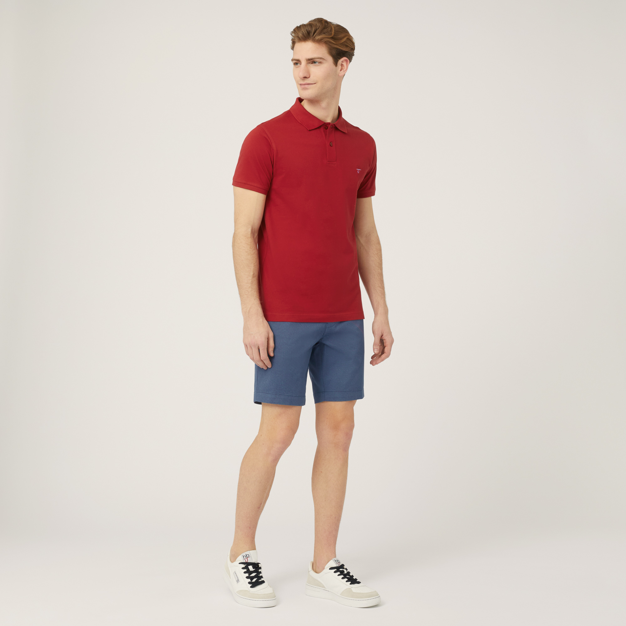 Polo In Cotone, Rosso, large image number 3