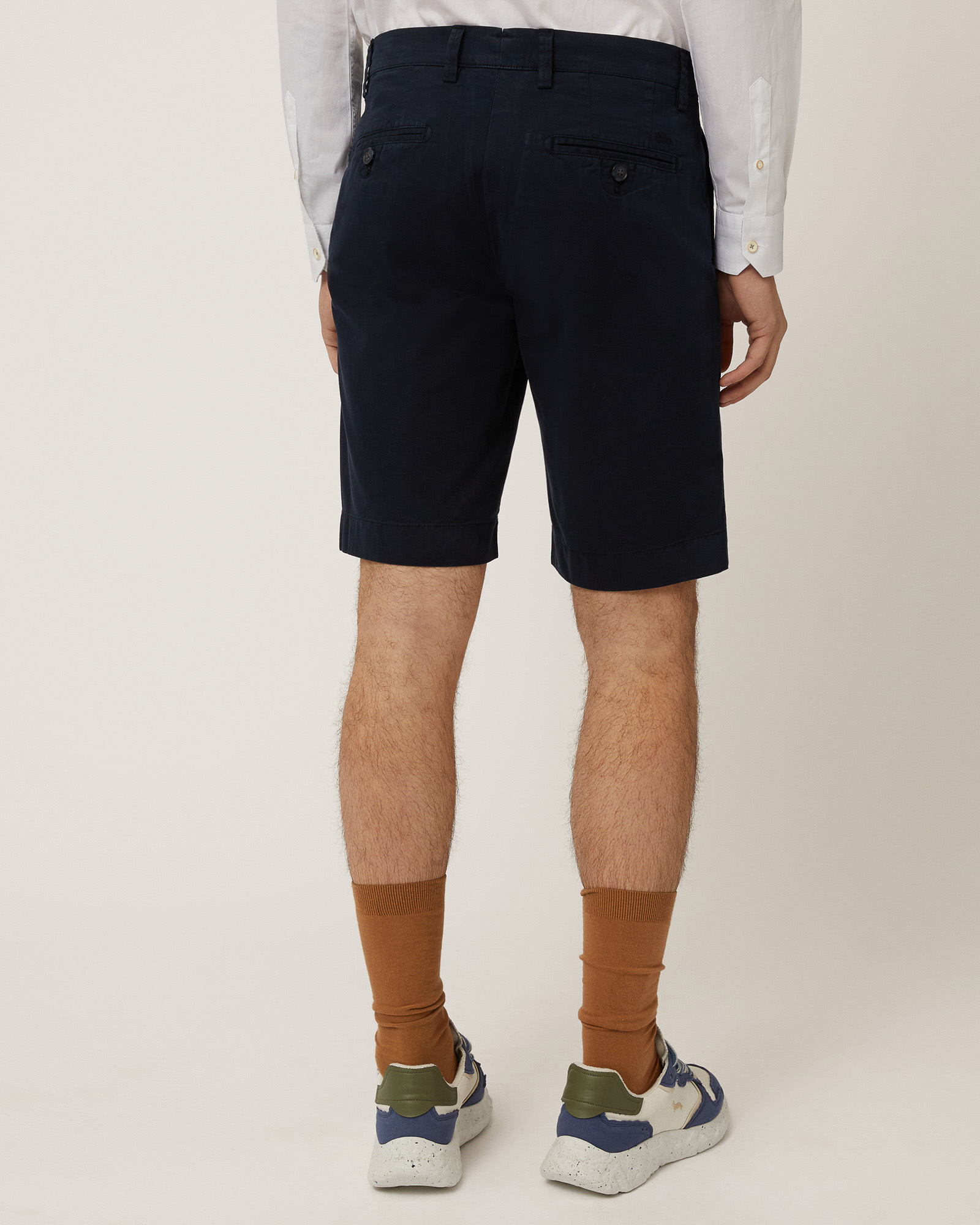 Cotton Bermuda Shorts, Navy Blue, large image number 1