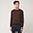Pullover Girocollo In Cotone E Lana Con Dettagli A Costine, Marrone Scuro, swatch